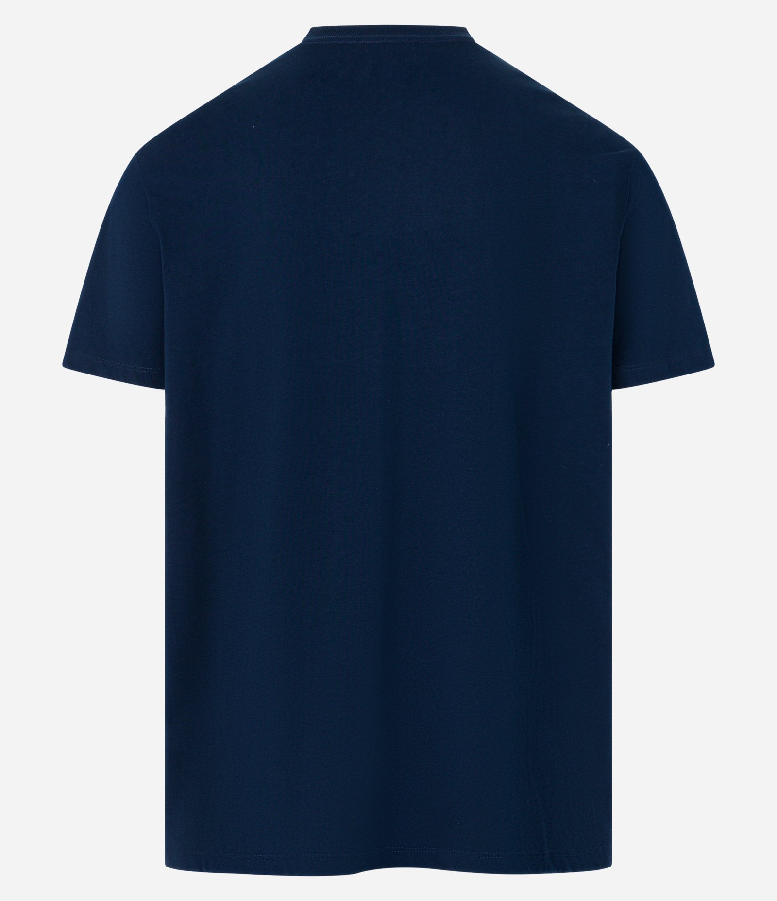 Camiseta Comfort Básica em Malhão com Etiqueta na Manga Azul Marinho 5