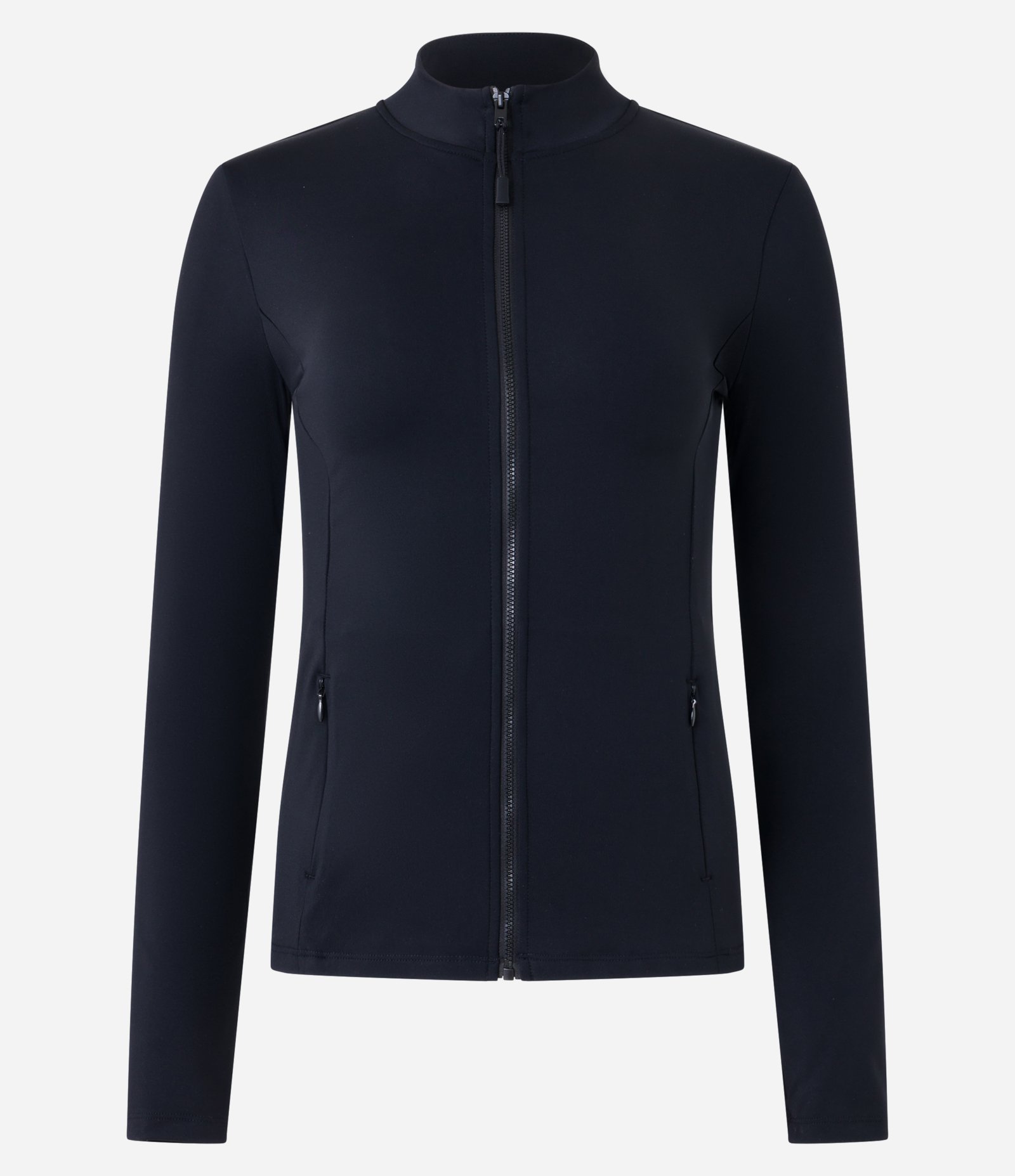 Jaqueta Esportiva em Microfibra com Bolsos e Golinha Alta Preto 6