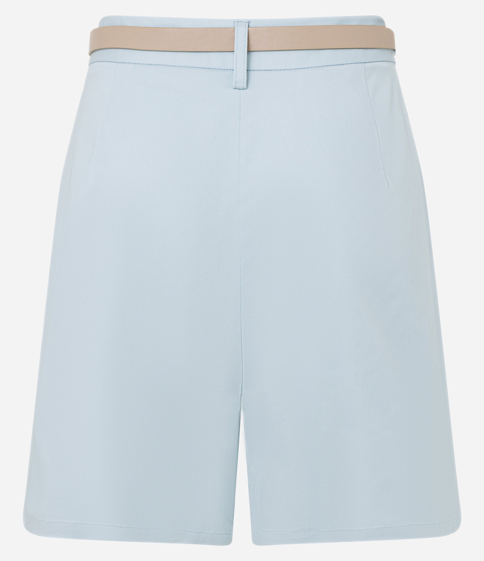 Short em Alfaiataria com Cinto de PU e Fivela de Metal Azul Bebê 6