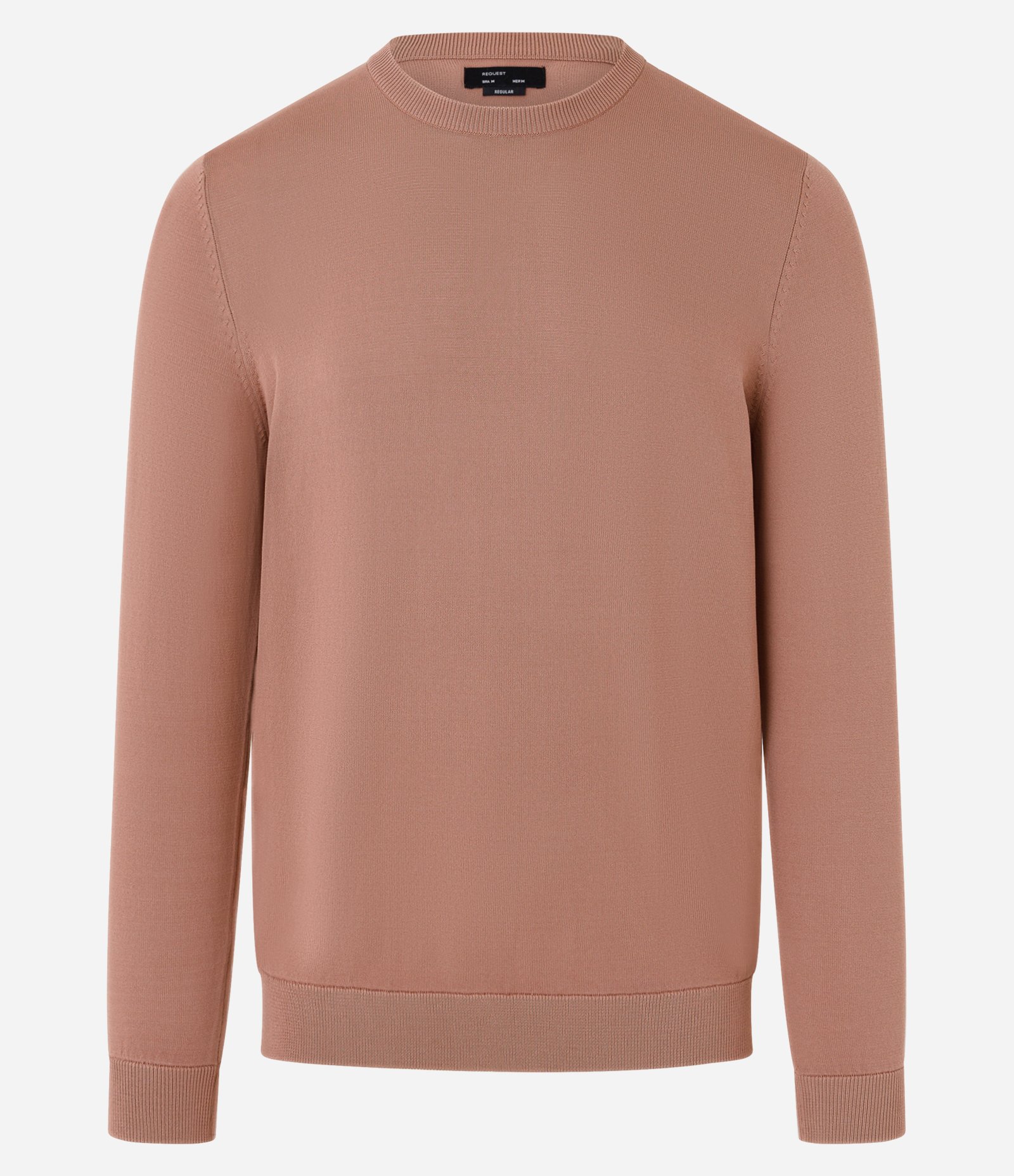 Suéter Básico em Viscose com Gola Redonda Marrom Médio 6