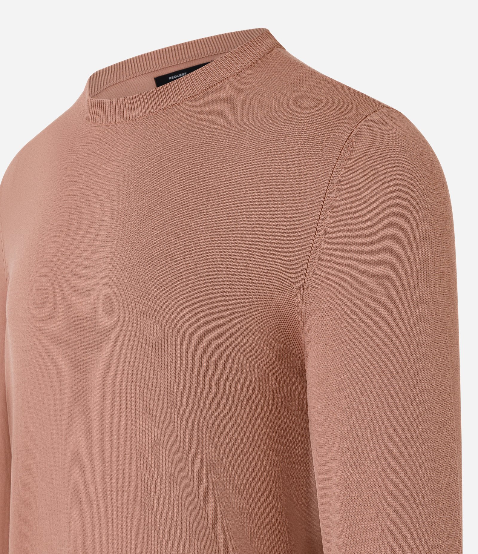 Suéter Básico em Viscose com Gola Redonda Marrom Médio 7