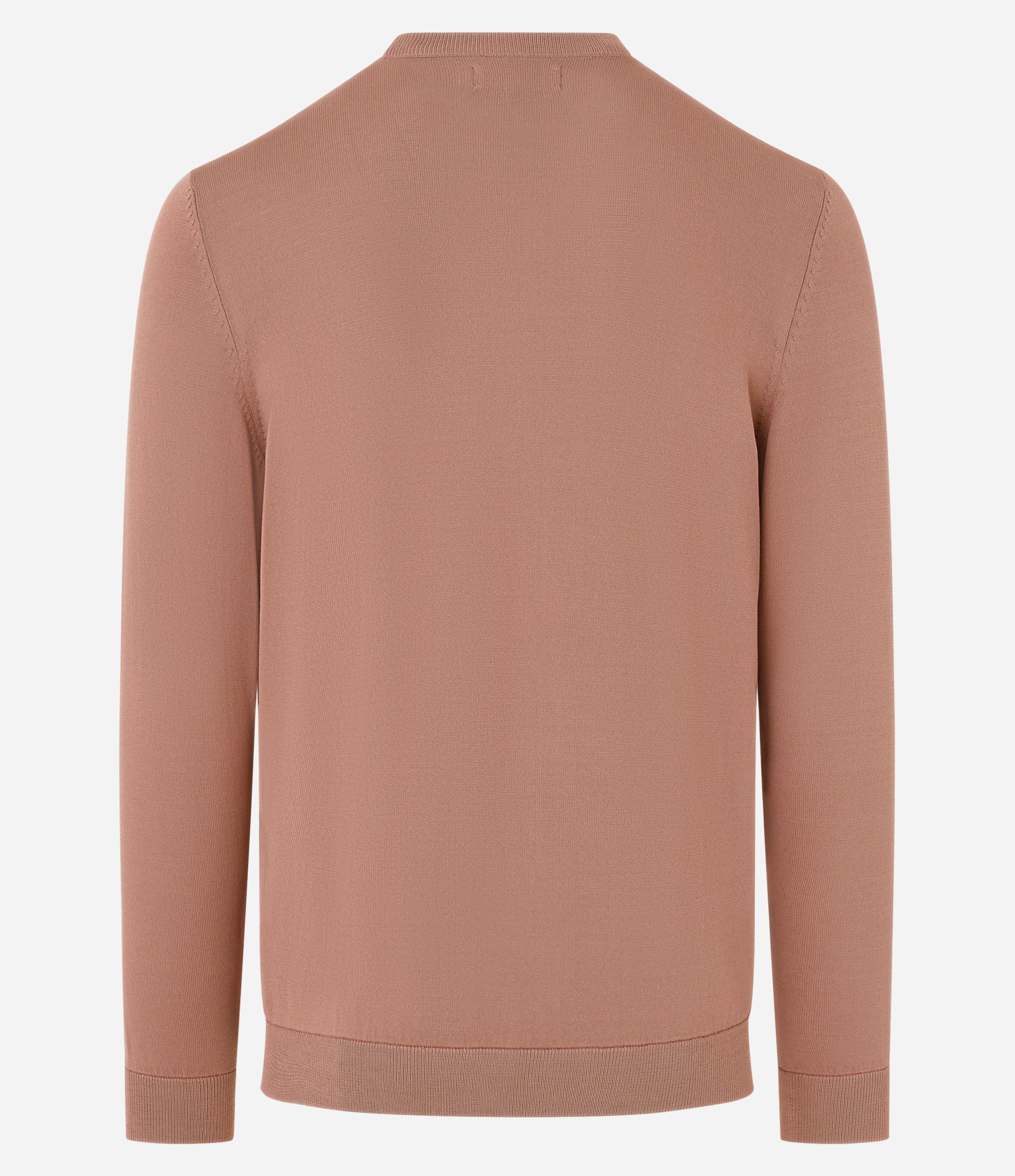 Suéter Básico em Viscose com Gola Redonda Marrom Médio 8