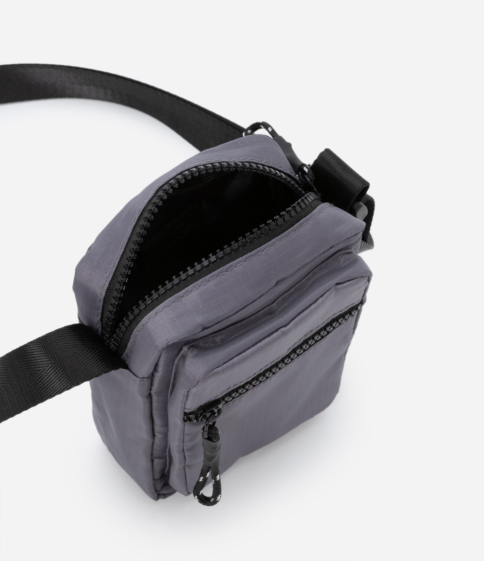 Bolsa Mini Bag com Bolso Frontal e Alça por Engate Cinza 4