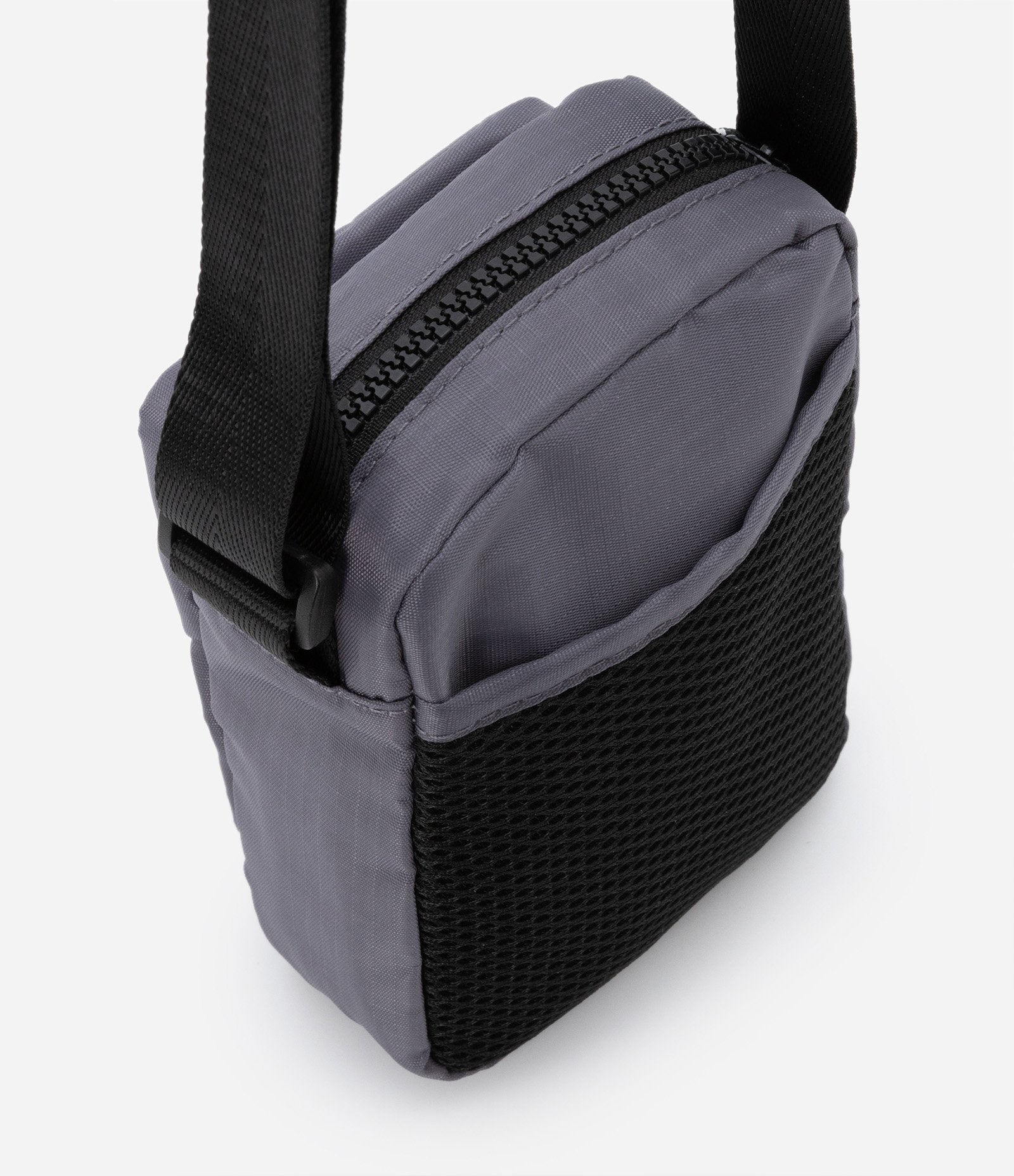 Bolsa Mini Bag com Bolso Frontal e Alça por Engate Cinza 5