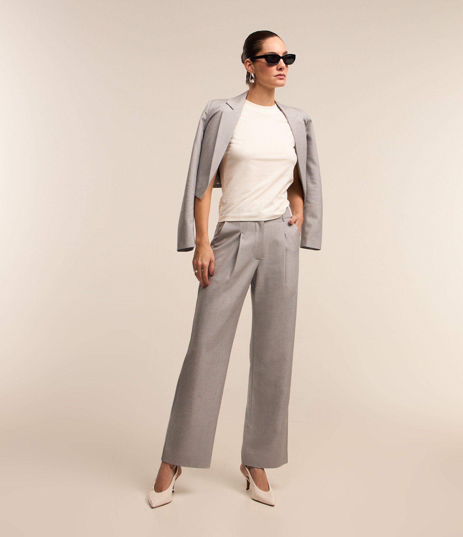 Blusa Básica Justinha em Ribana de Algodão Off White 2