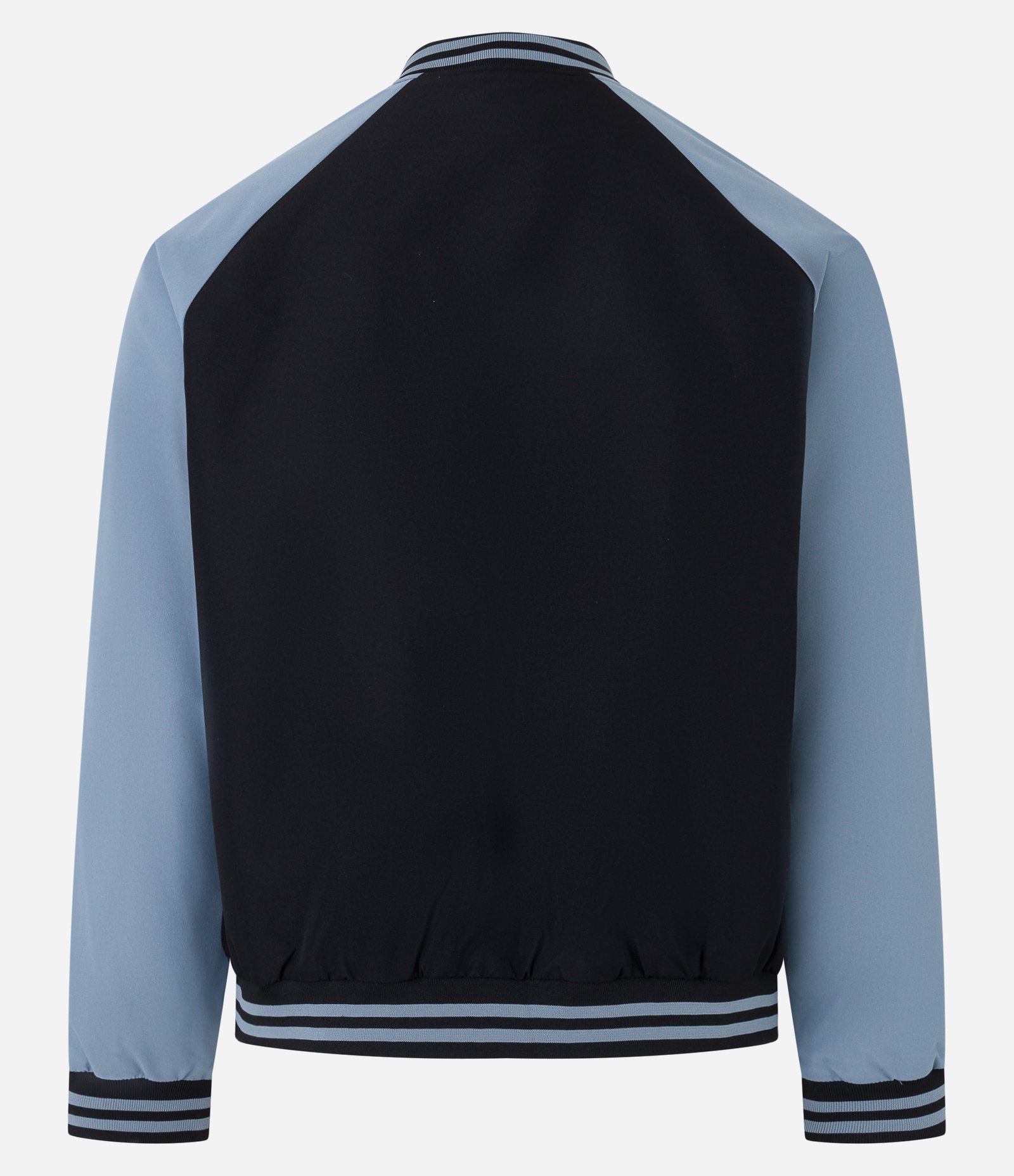 Jaqueta Bomber com Patch Localizado Preto/Azul 9