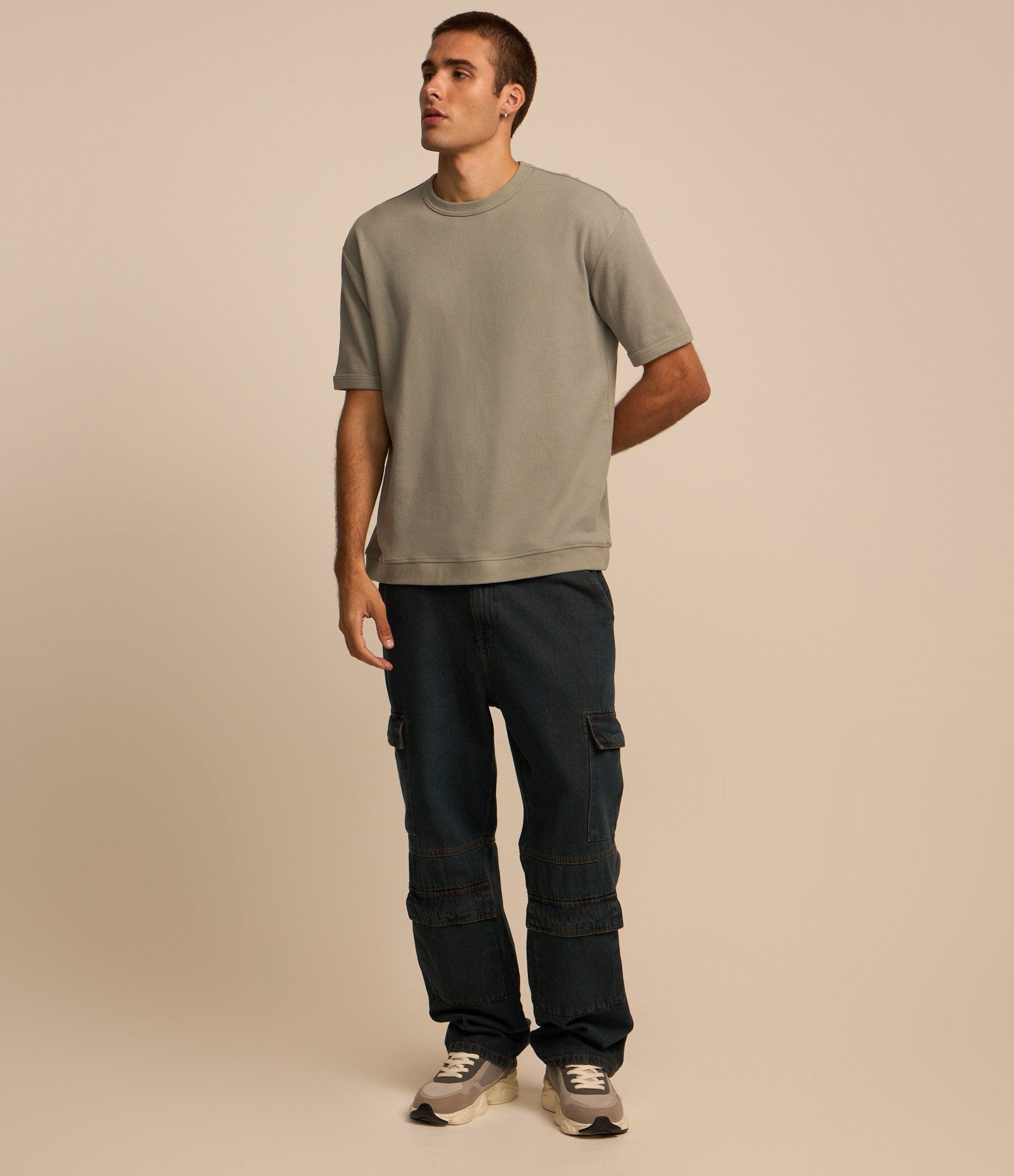 Camiseta Relaxed em Algodão com Textura de Mini Waffle 2