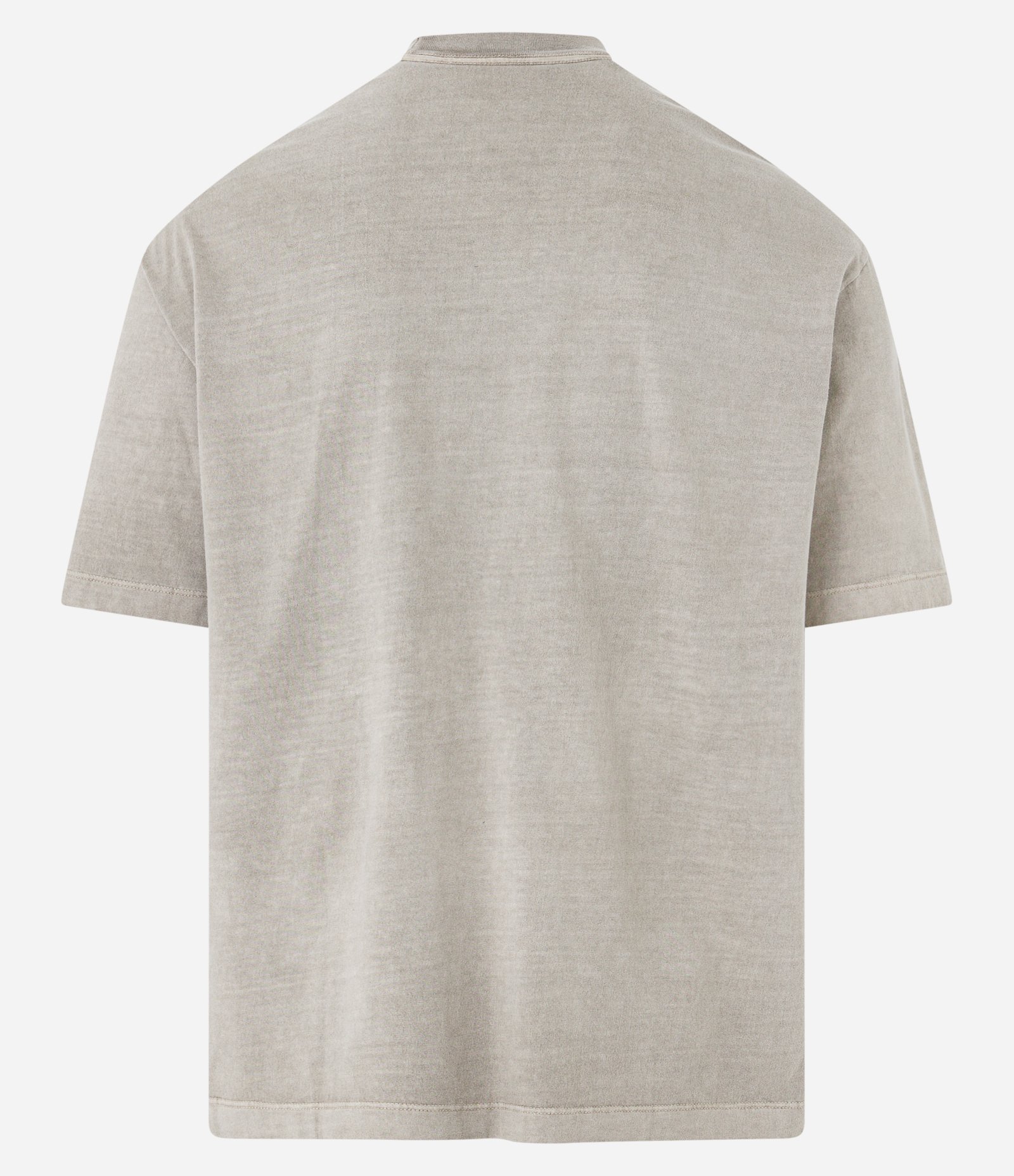 Camiseta Boxy em Algodão Estonada com Gola Alta Bege 6