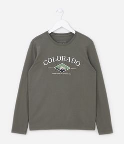 Camiseta Infantil com Estampa de Montanha do Colorado - Tam 5 a 14 anos