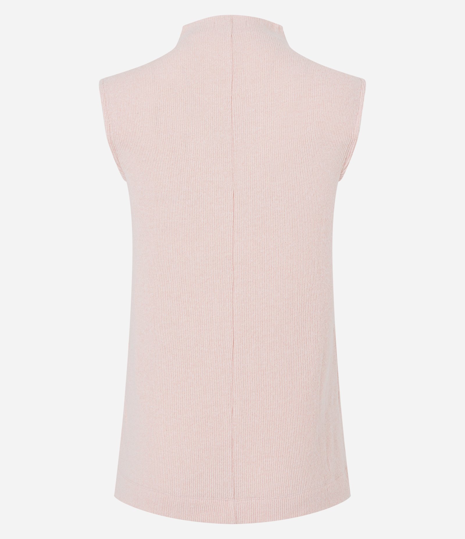 Blusa Sem Manga em Ribana com Golinha Alta Rosa Claro 7
