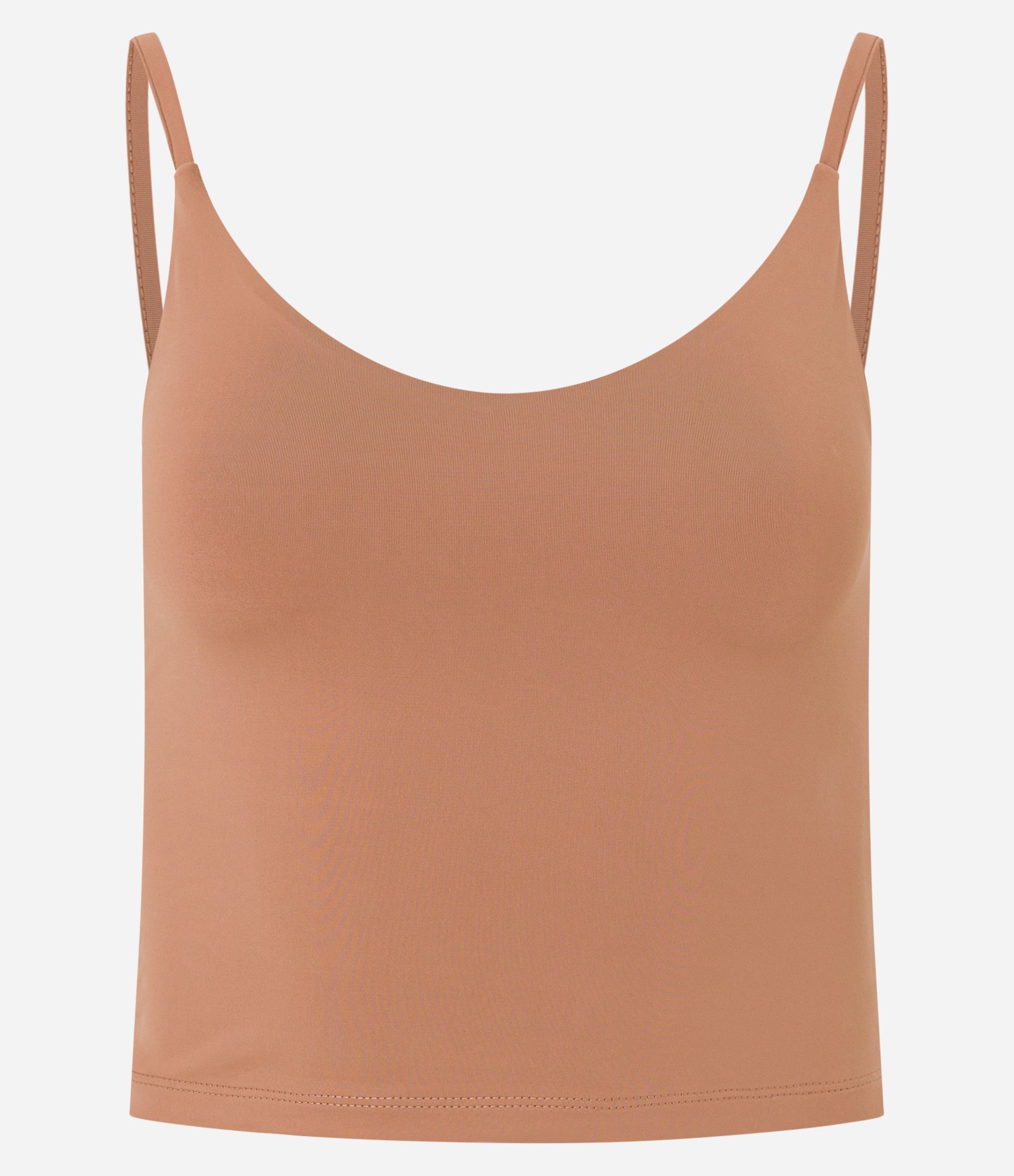 Blusa de Alça Básica em Poliamida Marrom 5