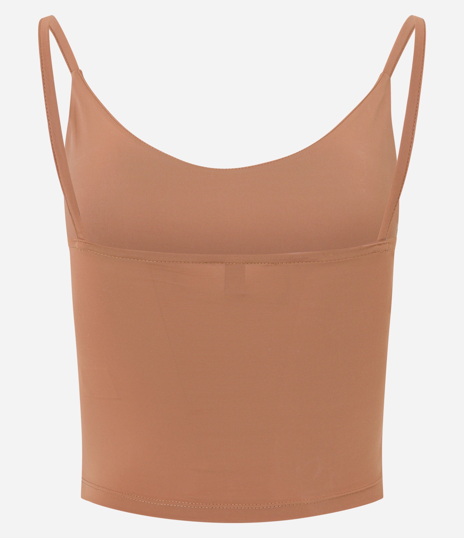 Blusa de Alça Básica em Poliamida Marrom 6