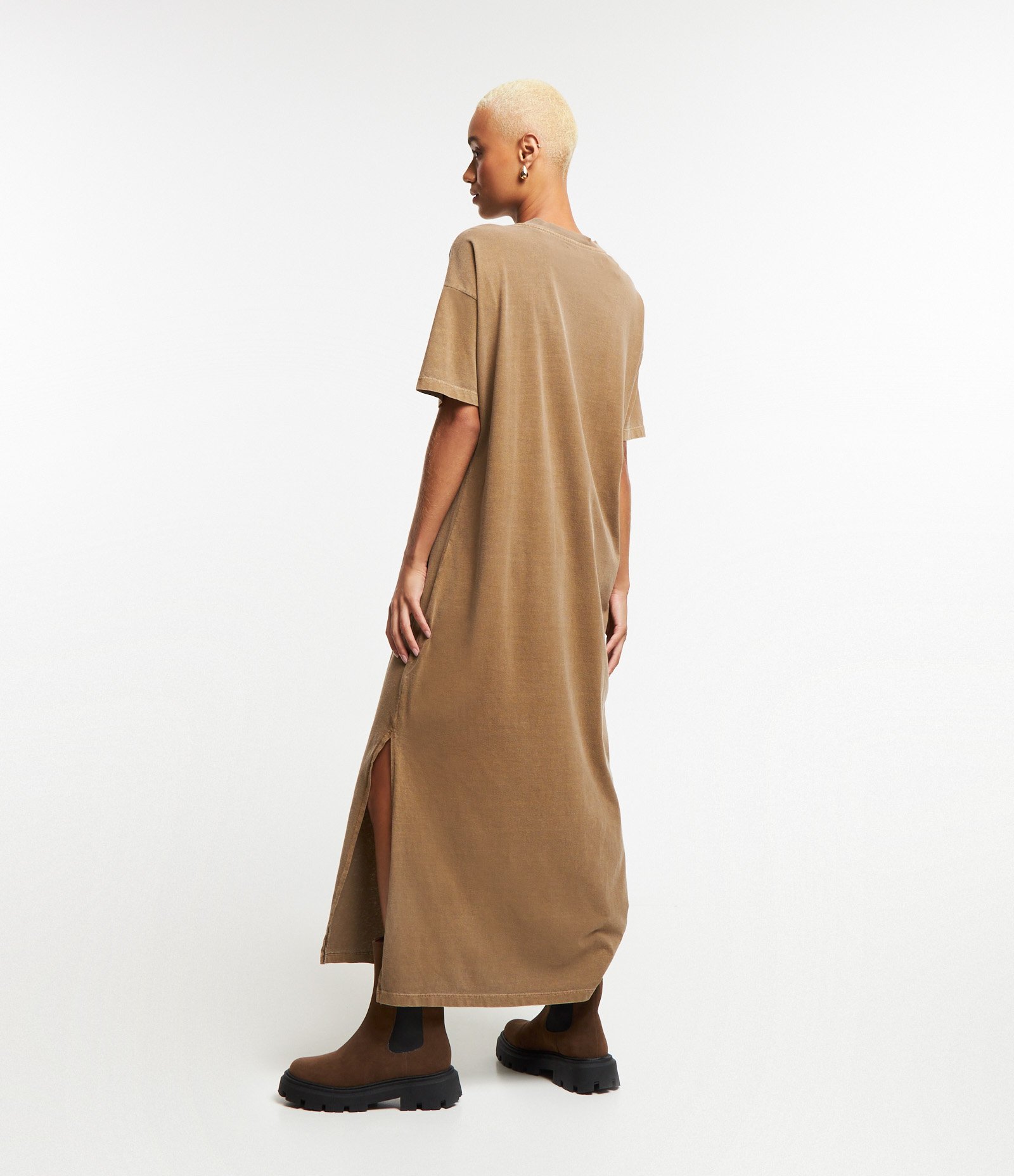 Vestido New Midi em Algodão com Fenda Lateral 3