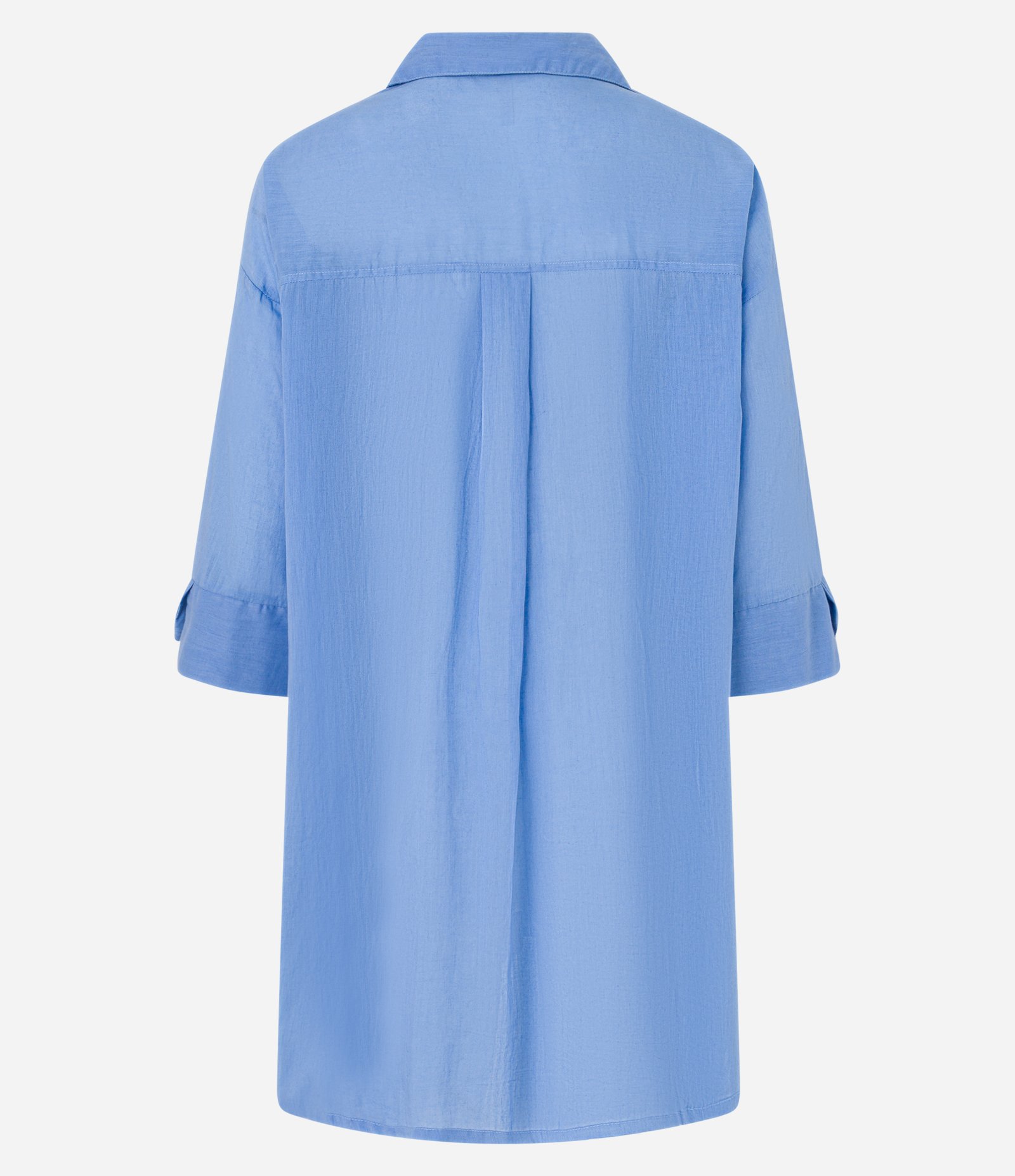 Saída de Praia Camisa em Voal com Mangas 3/4 Azul 6