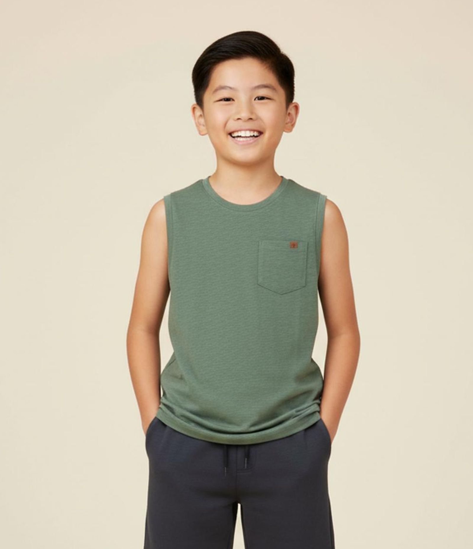 Regata Infantil em Flamê com Bolsinho - Tam 5 a 14 Anos 1