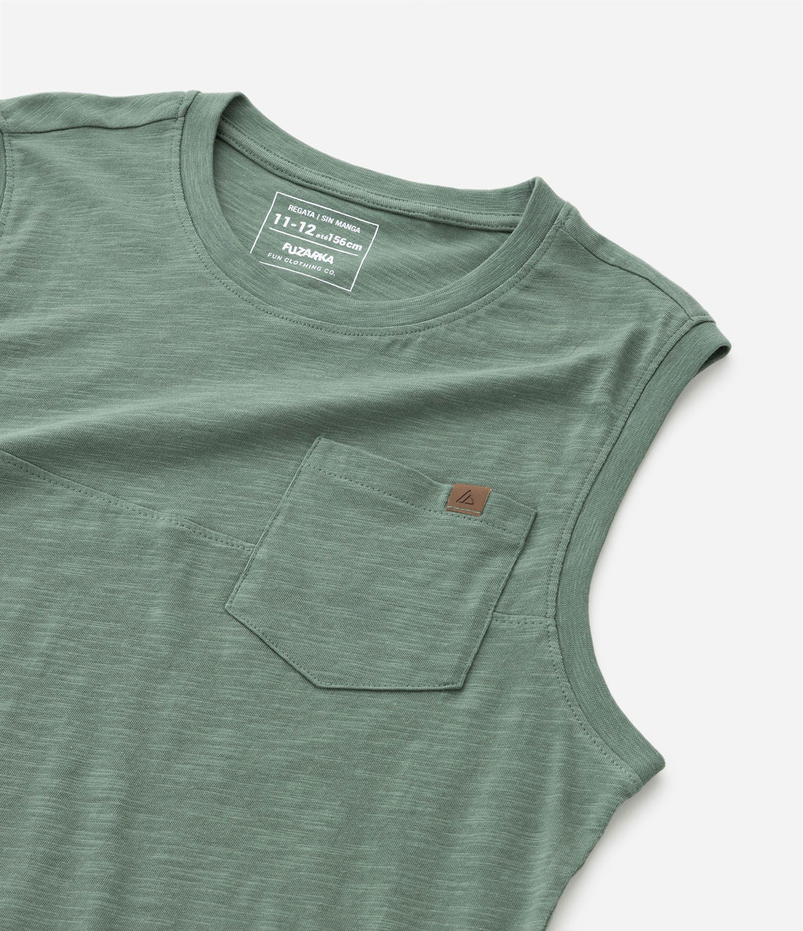 Regata Infantil em Flamê com Bolsinho - Tam 5 a 14 Anos 7