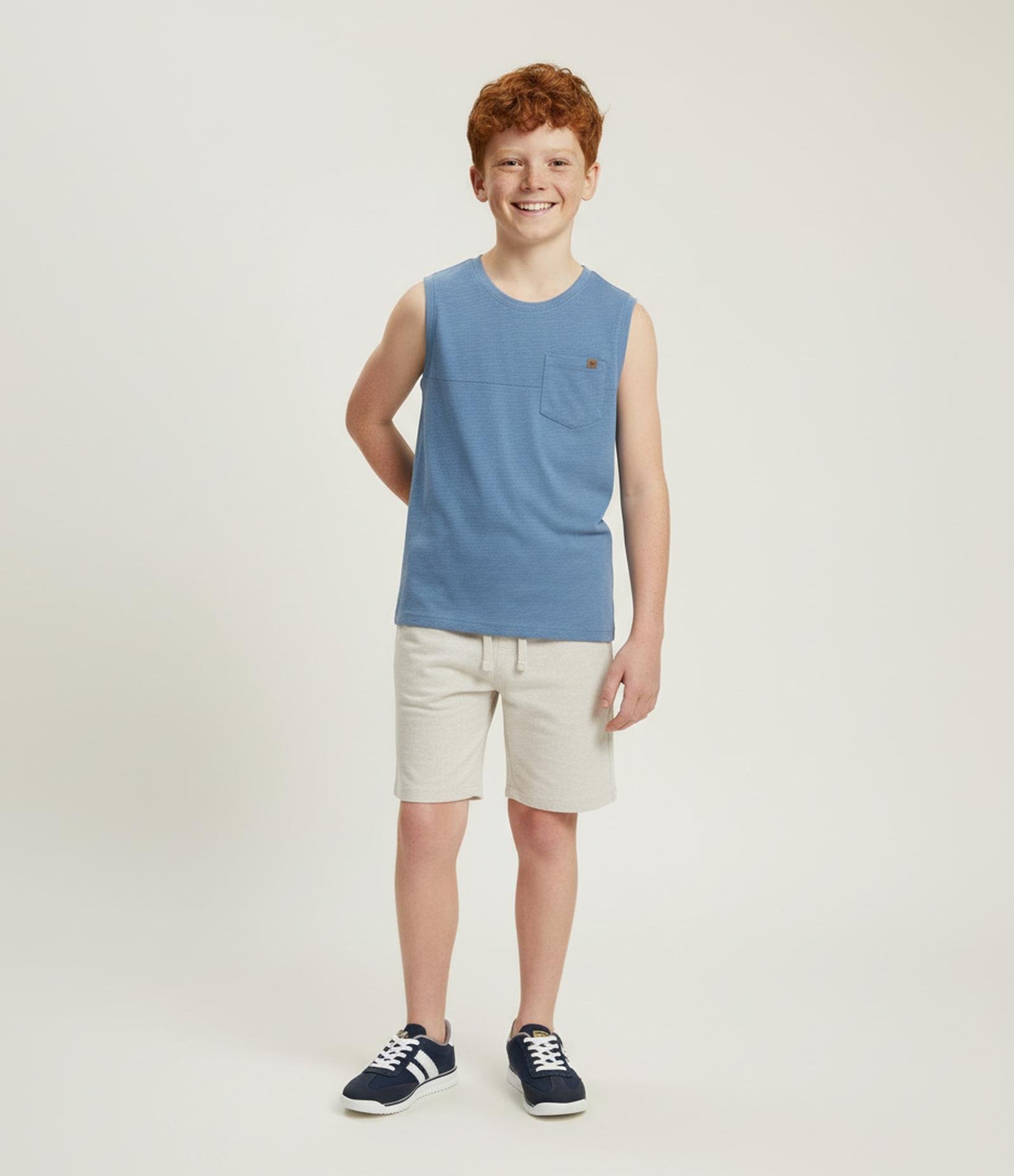 Regata Infantil em Flamê com Bolsinho - Tam 5 a 14 Anos 1