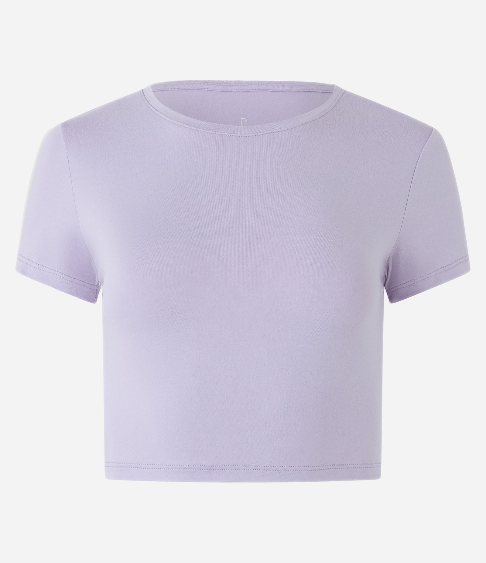 Camiseta Cropped Esportiva com Diferencial Toque Suave Lilás 6