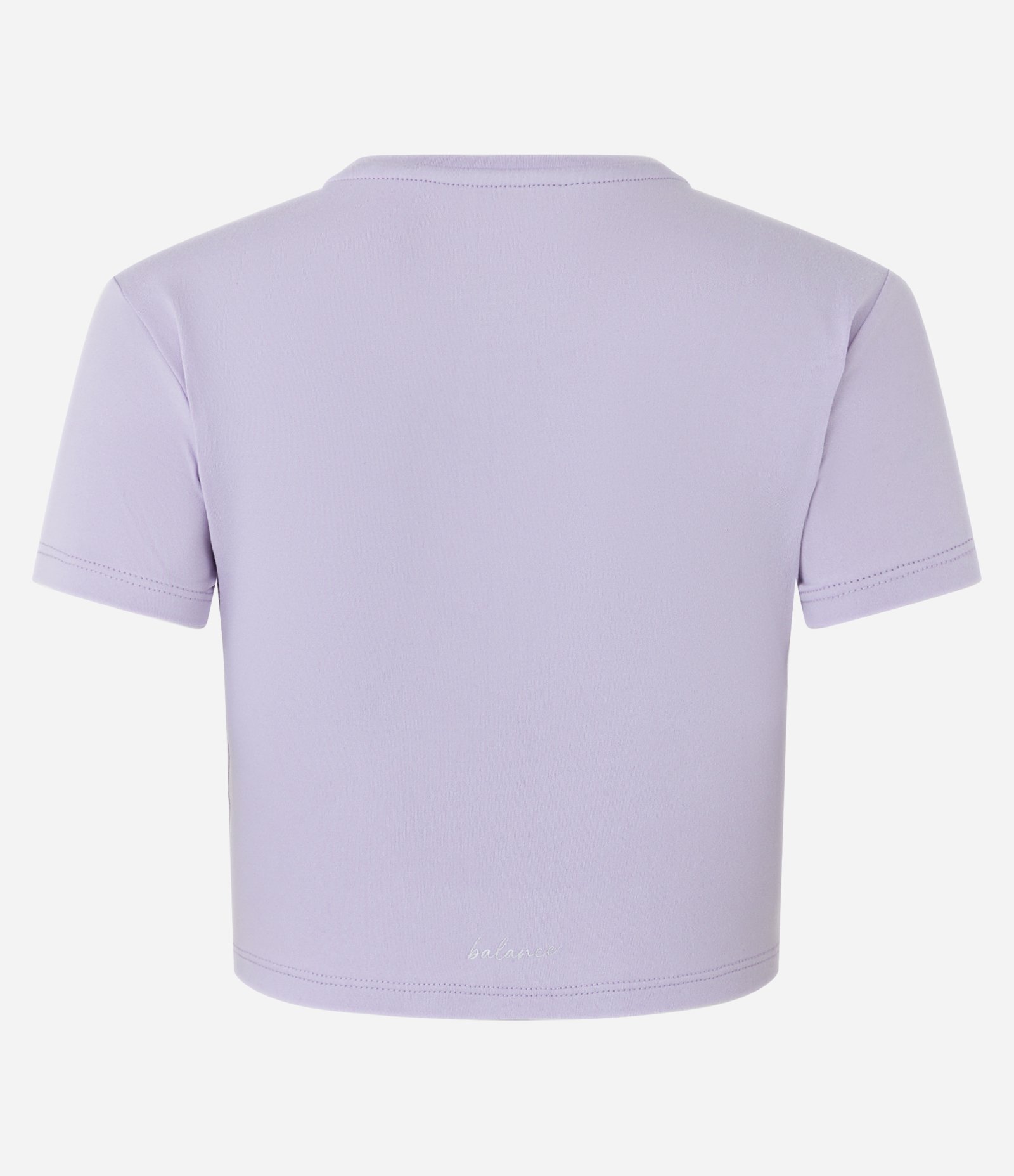 Camiseta Cropped Esportiva com Diferencial Toque Suave Lilás 7