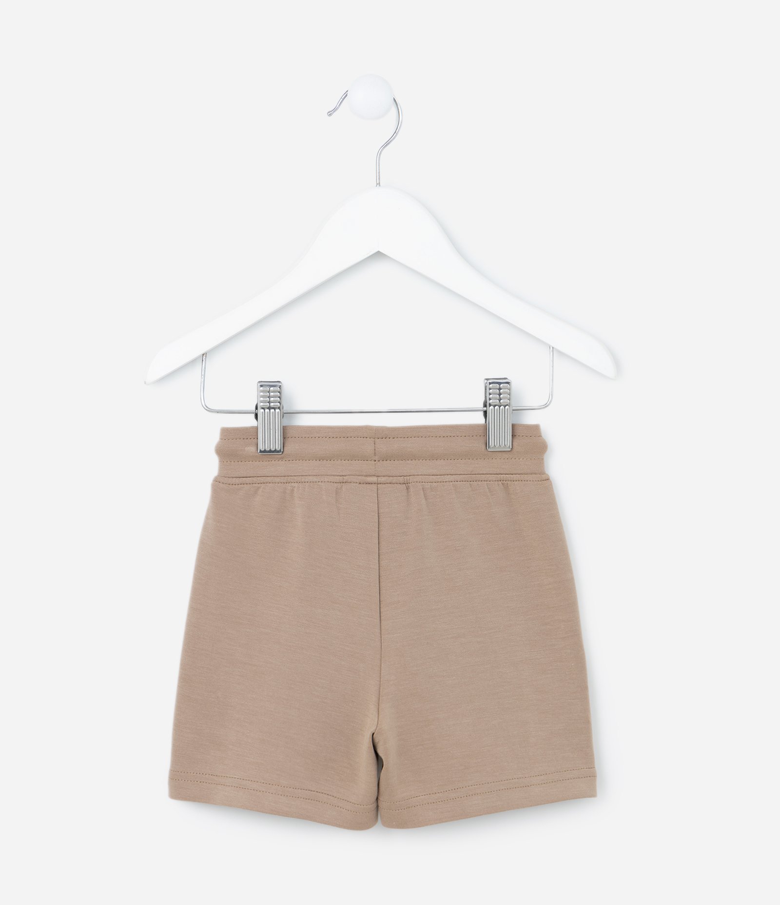 Bermuda Infantil em Modal com Recortes - Tam 1 a 5 anos Marrom Claro 2