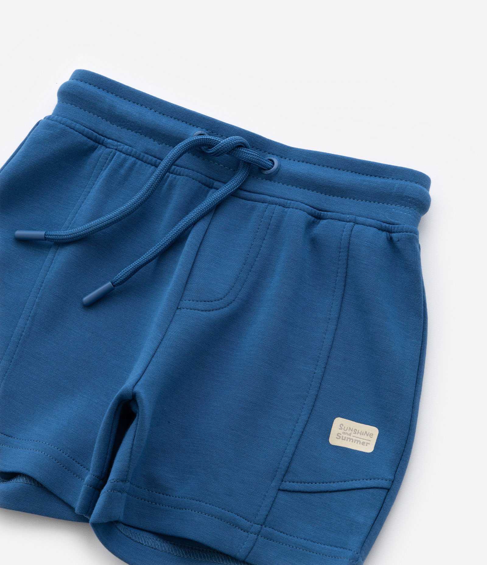 Bermuda Infantil em Modal com Recortes - Tam 1 a 5 anos Azul 5