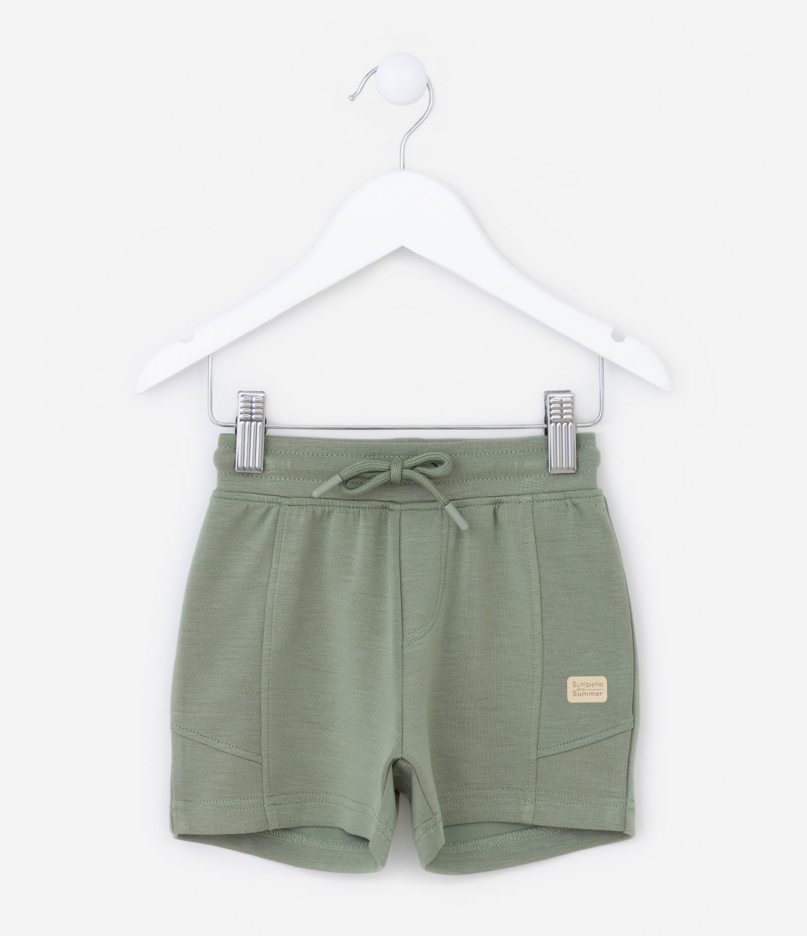 Bermuda Infantil em Modal com Recortes - Tam 1 a 5 anos Verde 1