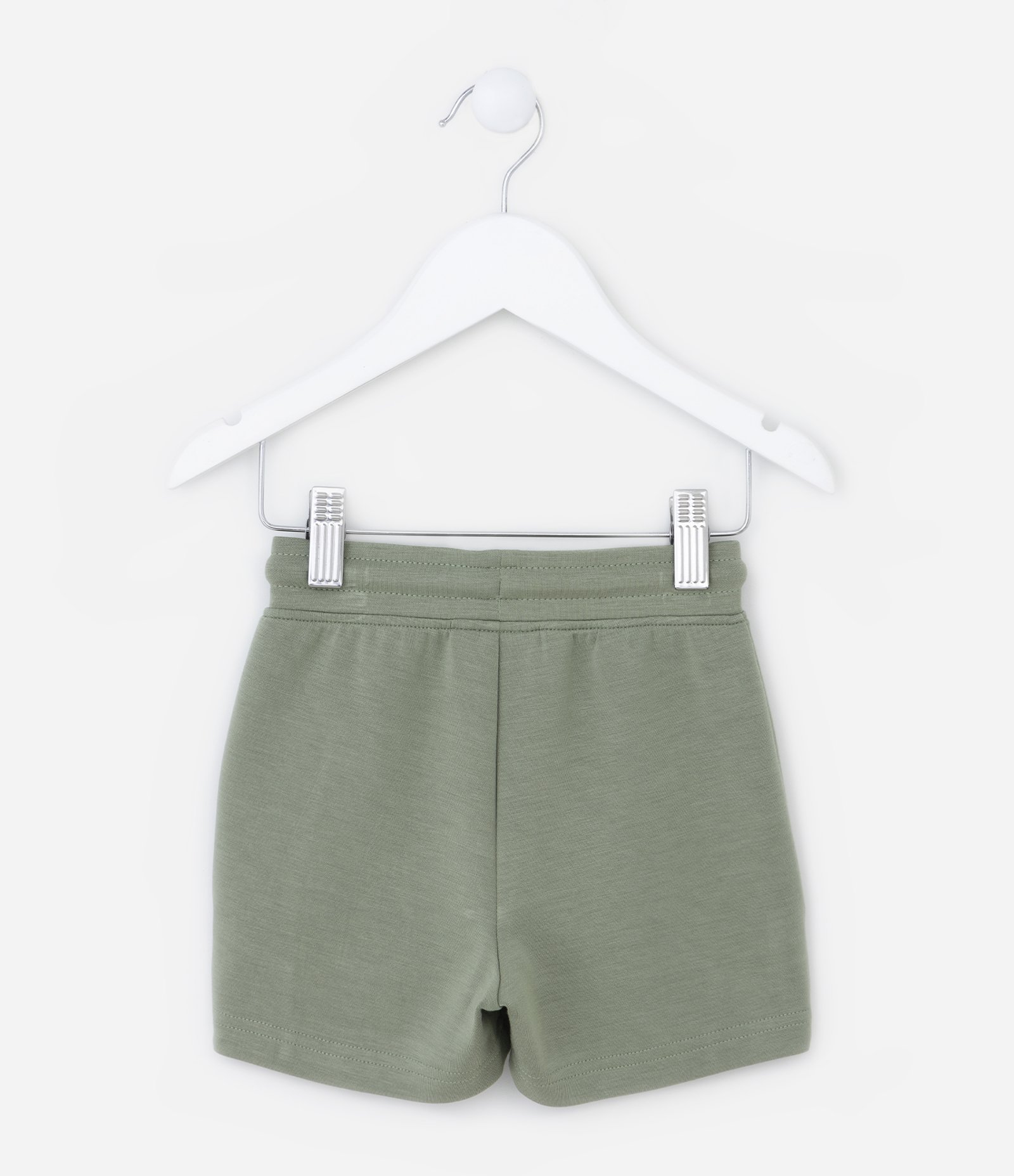 Bermuda Infantil em Modal com Recortes - Tam 1 a 5 anos Verde 2