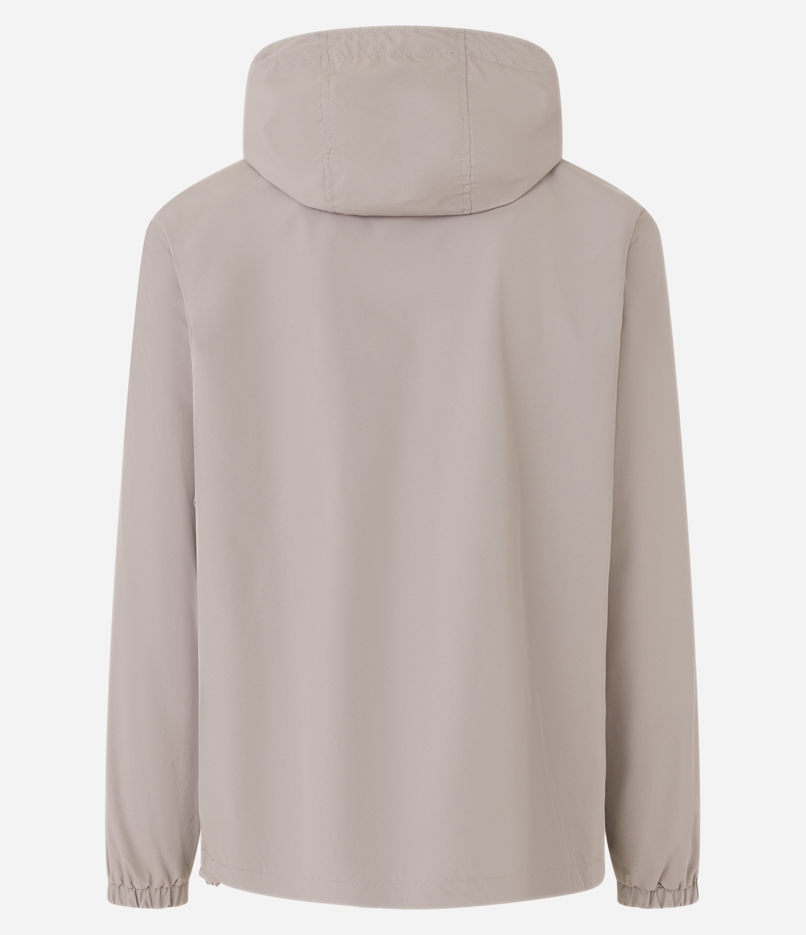 Jaqueta Quebra Vento com Capuz e Bolso de Zíper Fusionado Cinza 10