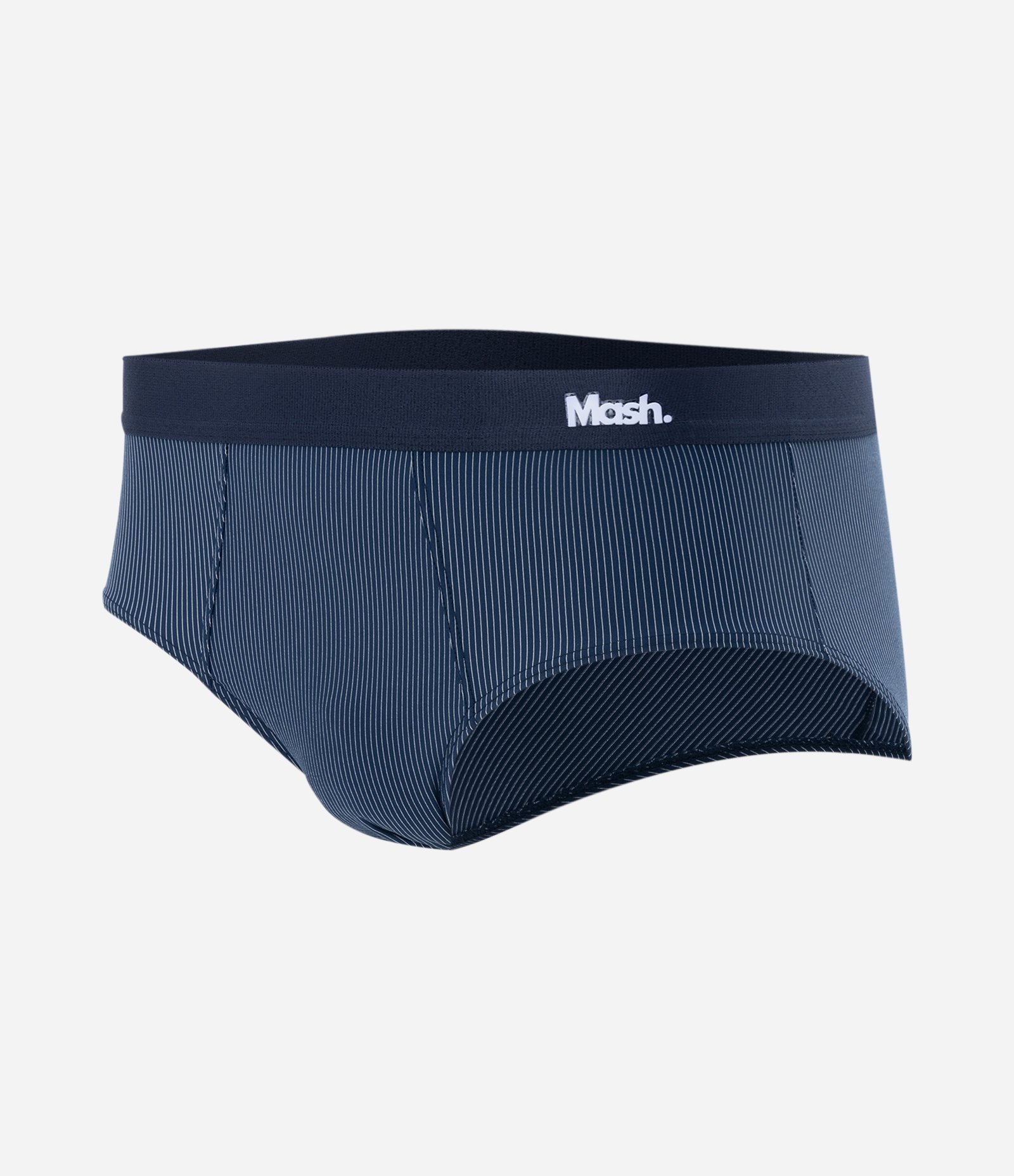 Cueca Boxer em Microfibra com Listras Verticais Azul 1