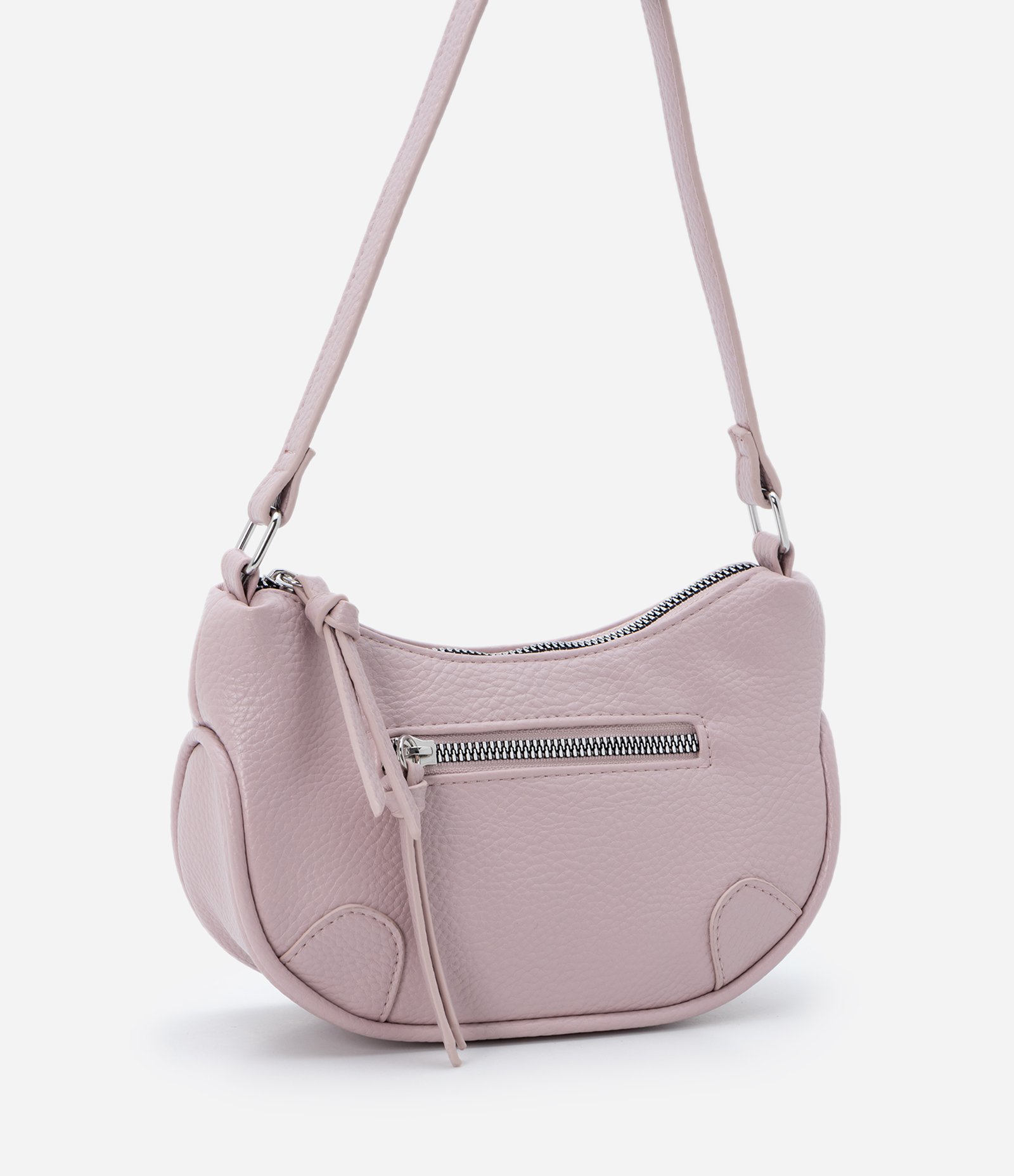 Bolsa Baguete Infantil em PU com Recortes e Bolsinho - Tam U Rosa Claro 1