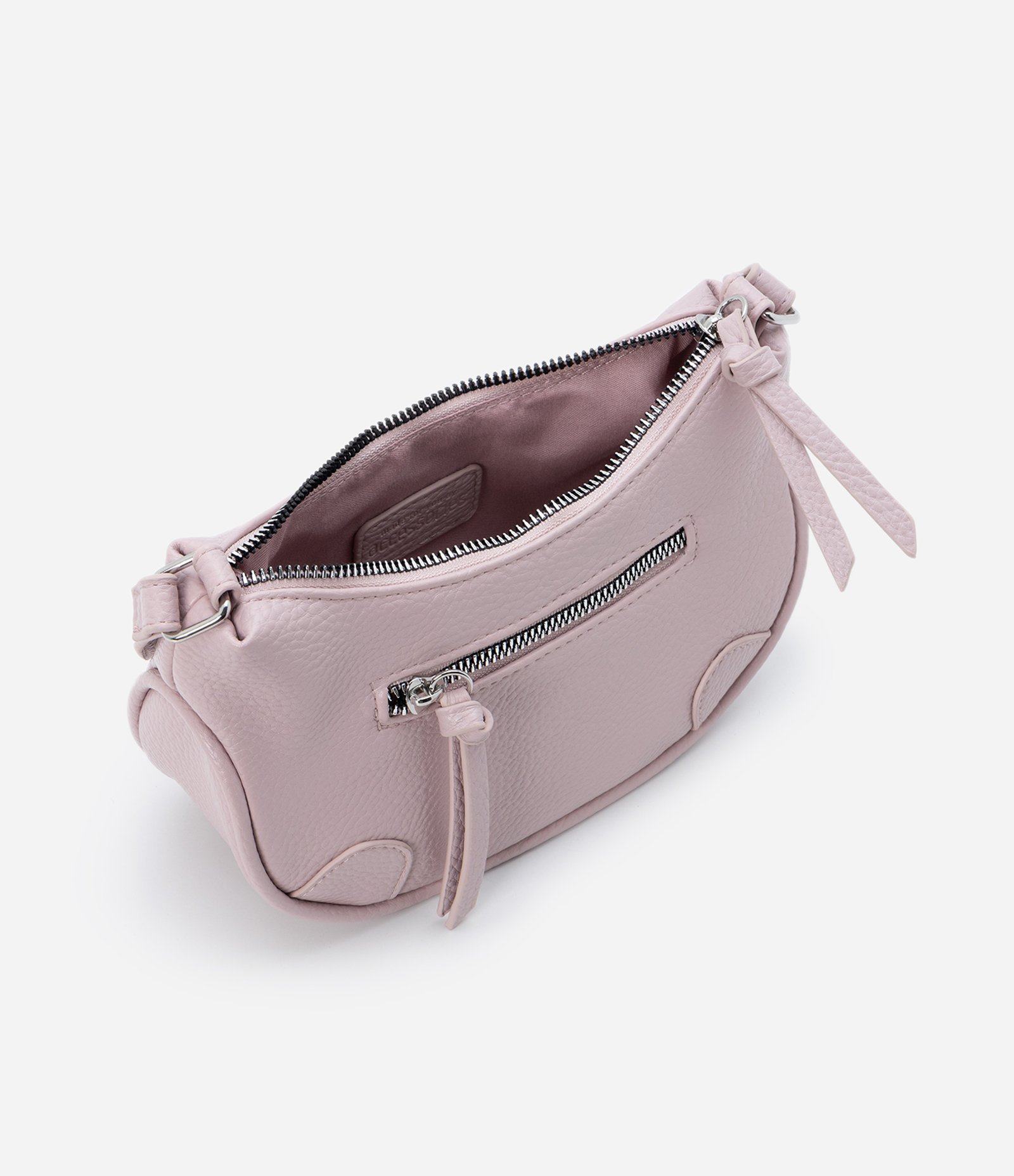 Bolsa Baguete Infantil em PU com Recortes e Bolsinho - Tam U Rosa Claro 4