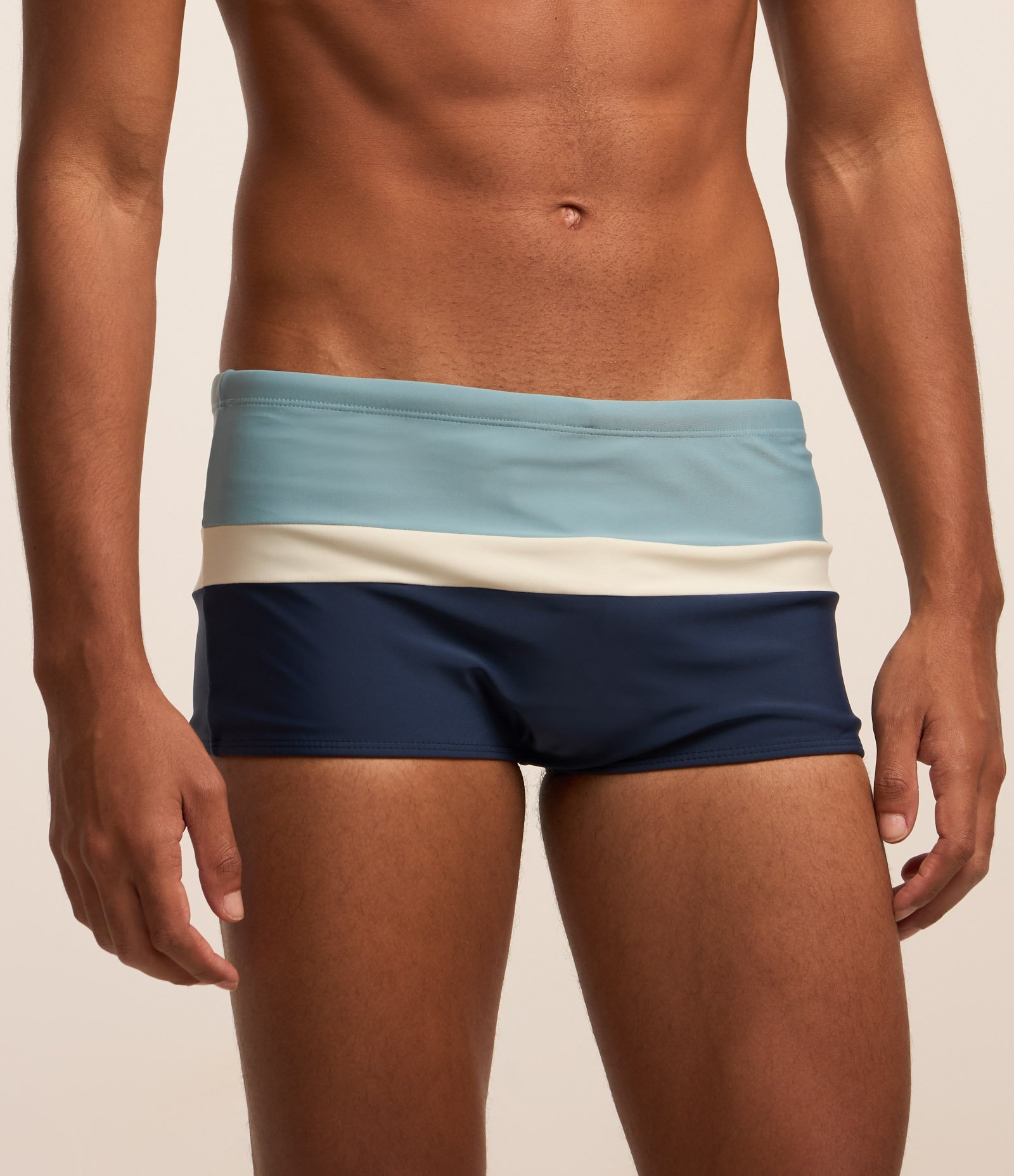 Sunga em Microfibra com Blocos de Cor Azul 2