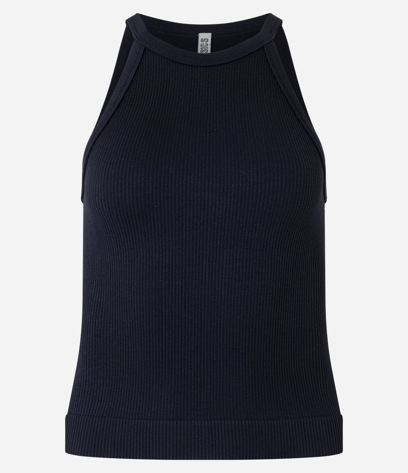 Blusa Básica com Decote Halter com Textura e Sem Costura Preto 4