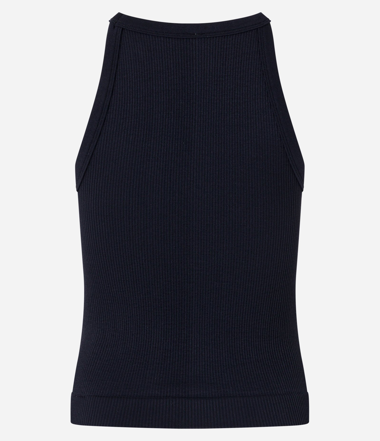 Blusa Básica com Decote Halter com Textura e Sem Costura Preto 6