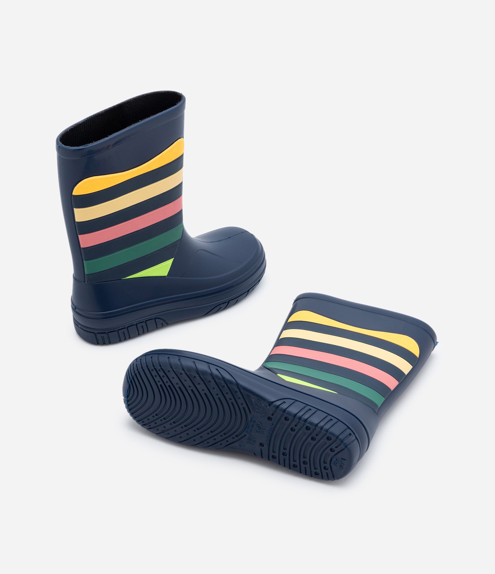 Galocha Infantil com Estampa de Listras - Tam 23 ao 30 Azul Marinho 3