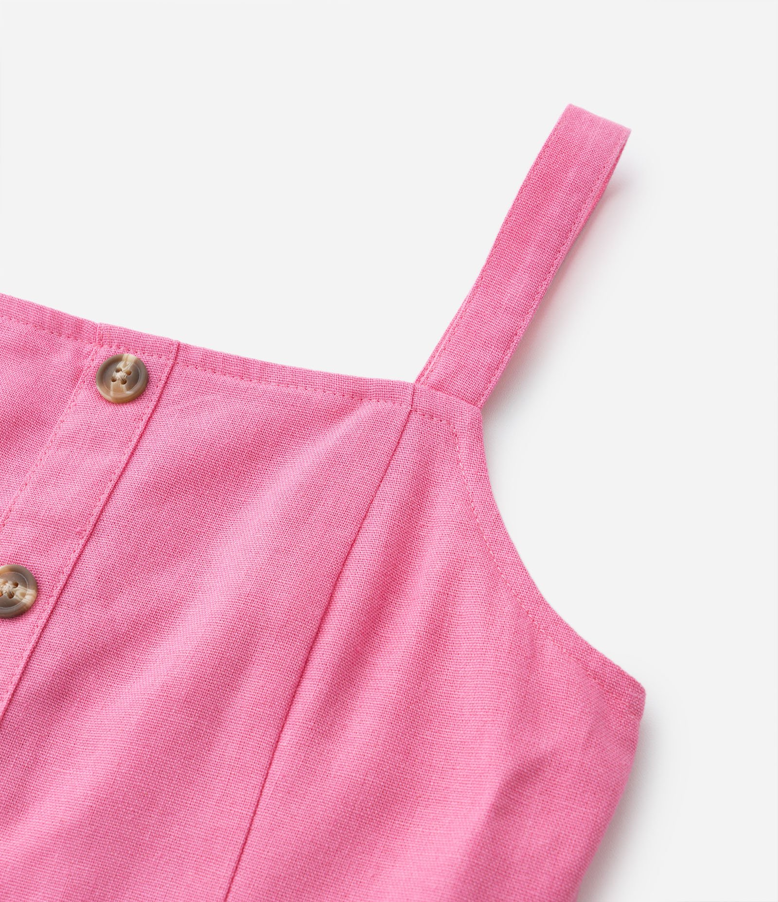 Blusa Cropped Infantil em Viscose com Lastex e Alças Finas - Tam 5 a 14 anos Rosa 3