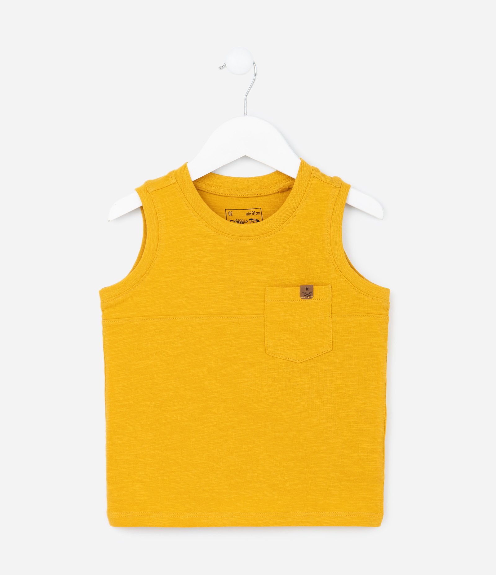 Regata Infantil em Malha Flamê com Bolsinho - Tam 1 a 5 Anos 1