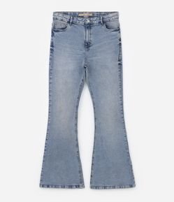 Calça Flare em Jeans Lavagem Dirty Curve & Plus Size