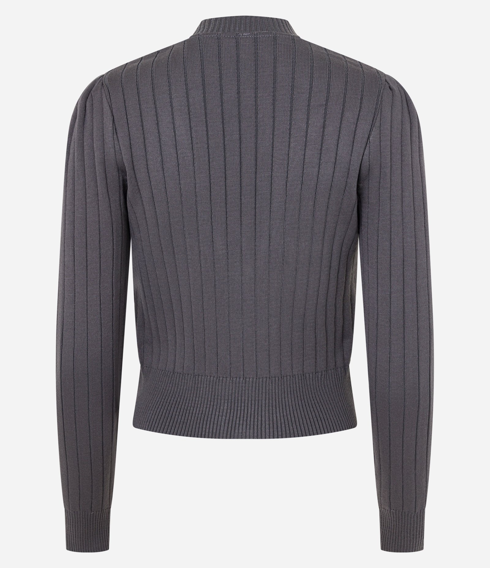 Cardigan em Tricô Texturizado e Botões Cinza 7