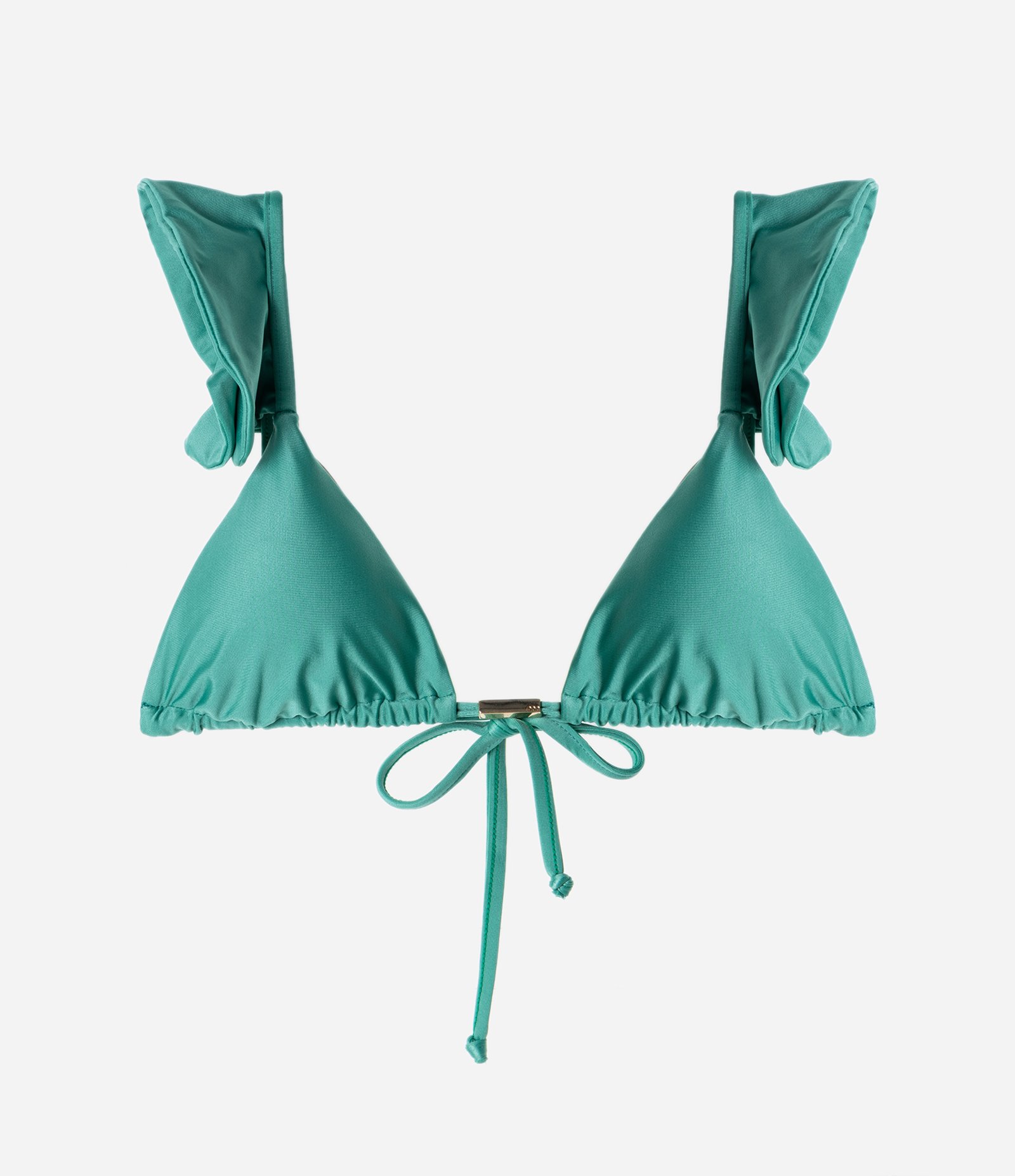 Biquíni Top Cortininha com Babados no Ombro Verde 5