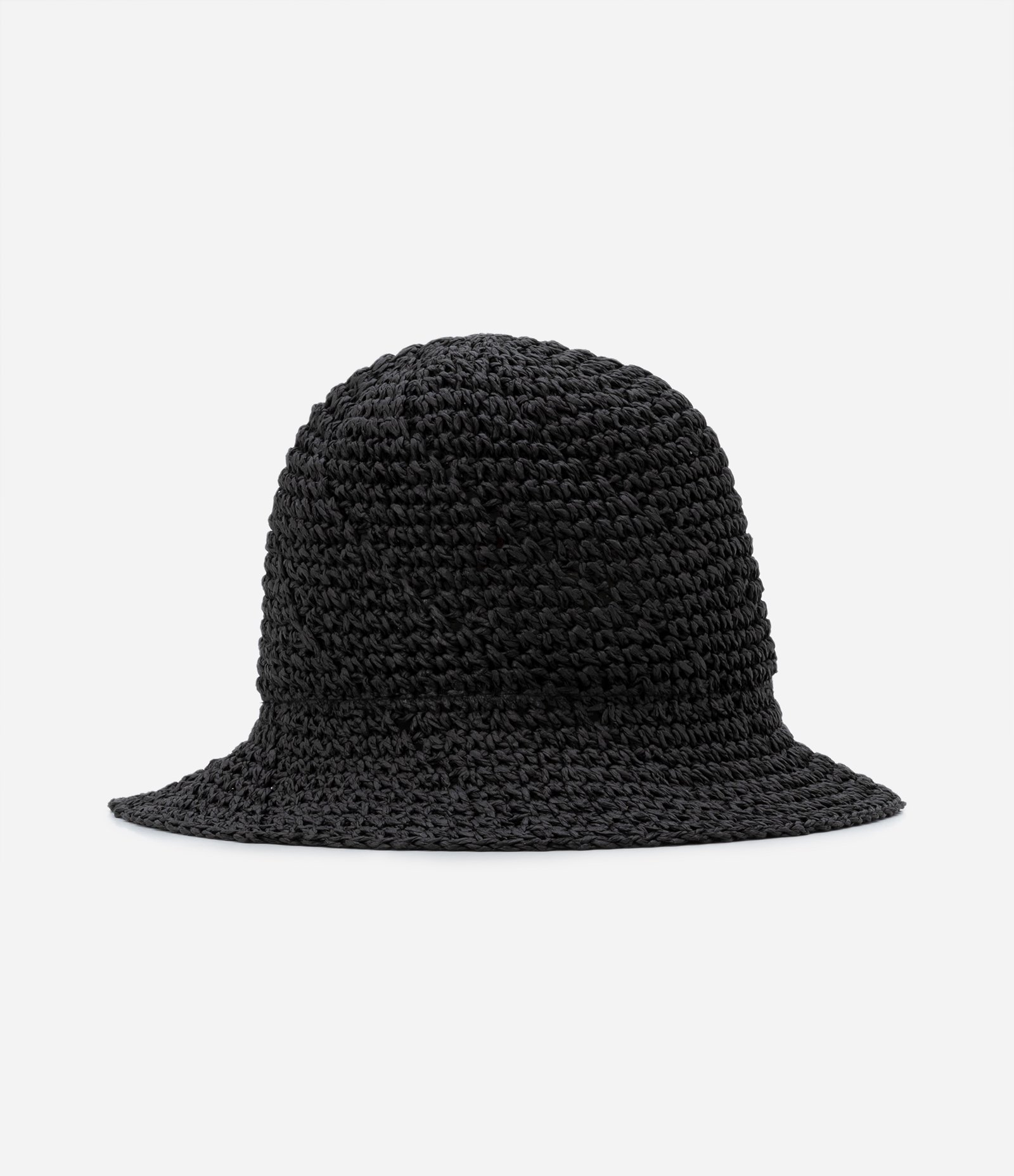 Chapéu Bucket com Textura de Ráfia Preto 2