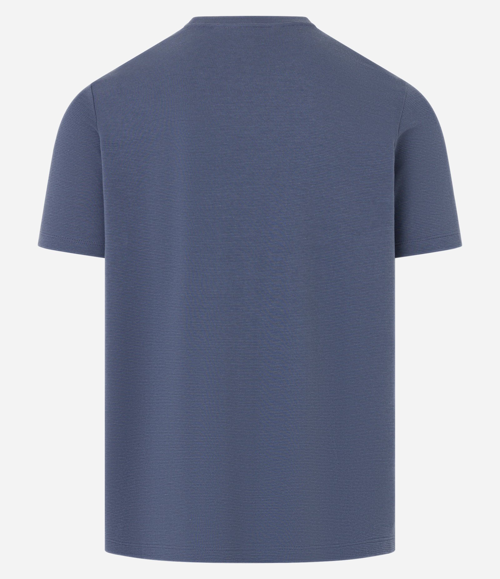 Camiseta Slim em Algodão Peruano com Textura Canelada Azul Petróleo 7