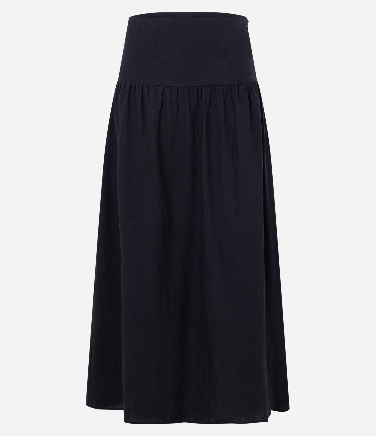 Saia New Midi em Tricoline com Pala Larga Preto 6