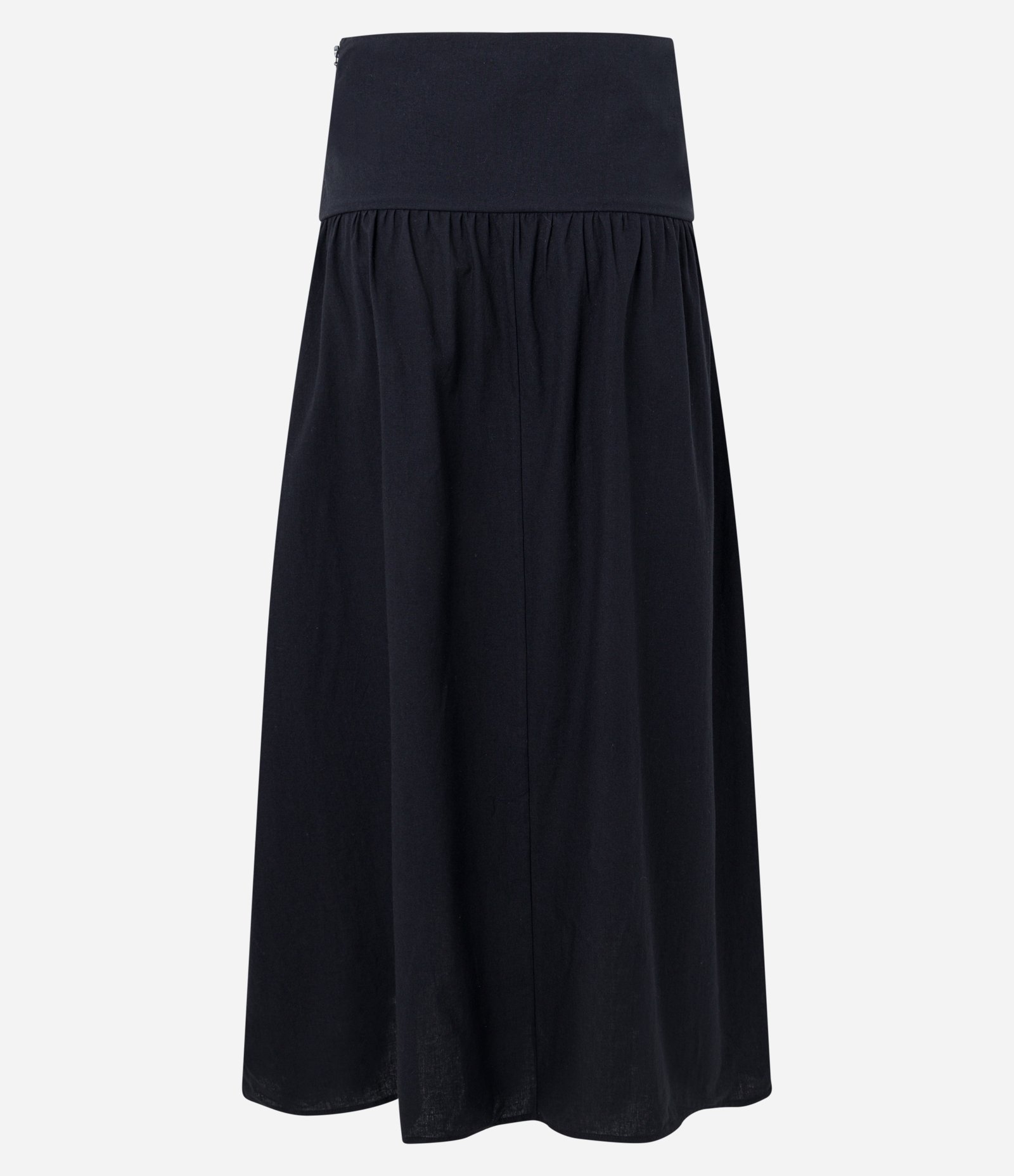 Saia New Midi em Tricoline com Pala Larga Preto 7