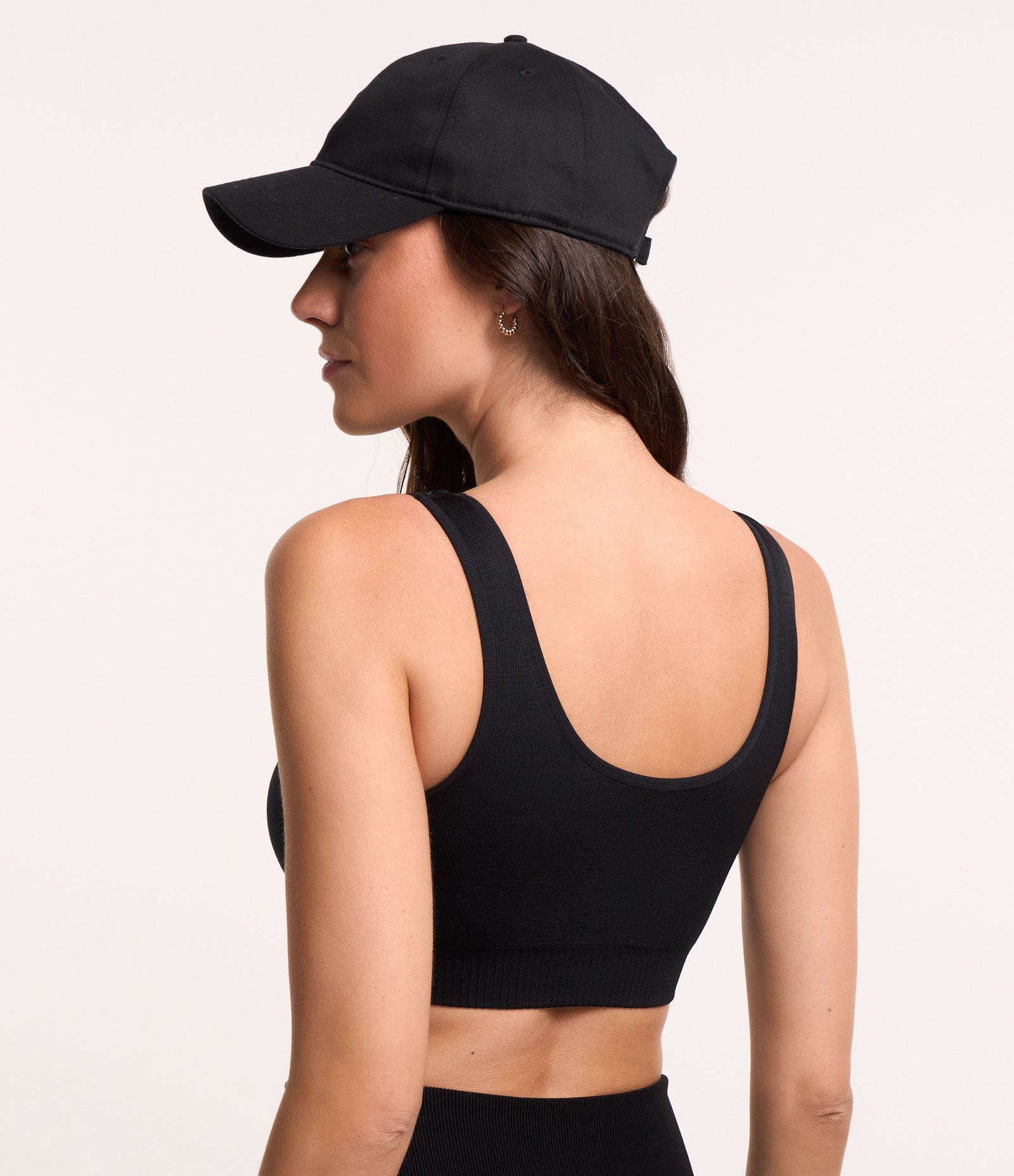 Top Esportivo sem Bojo Seamless com Texturas Preto 3