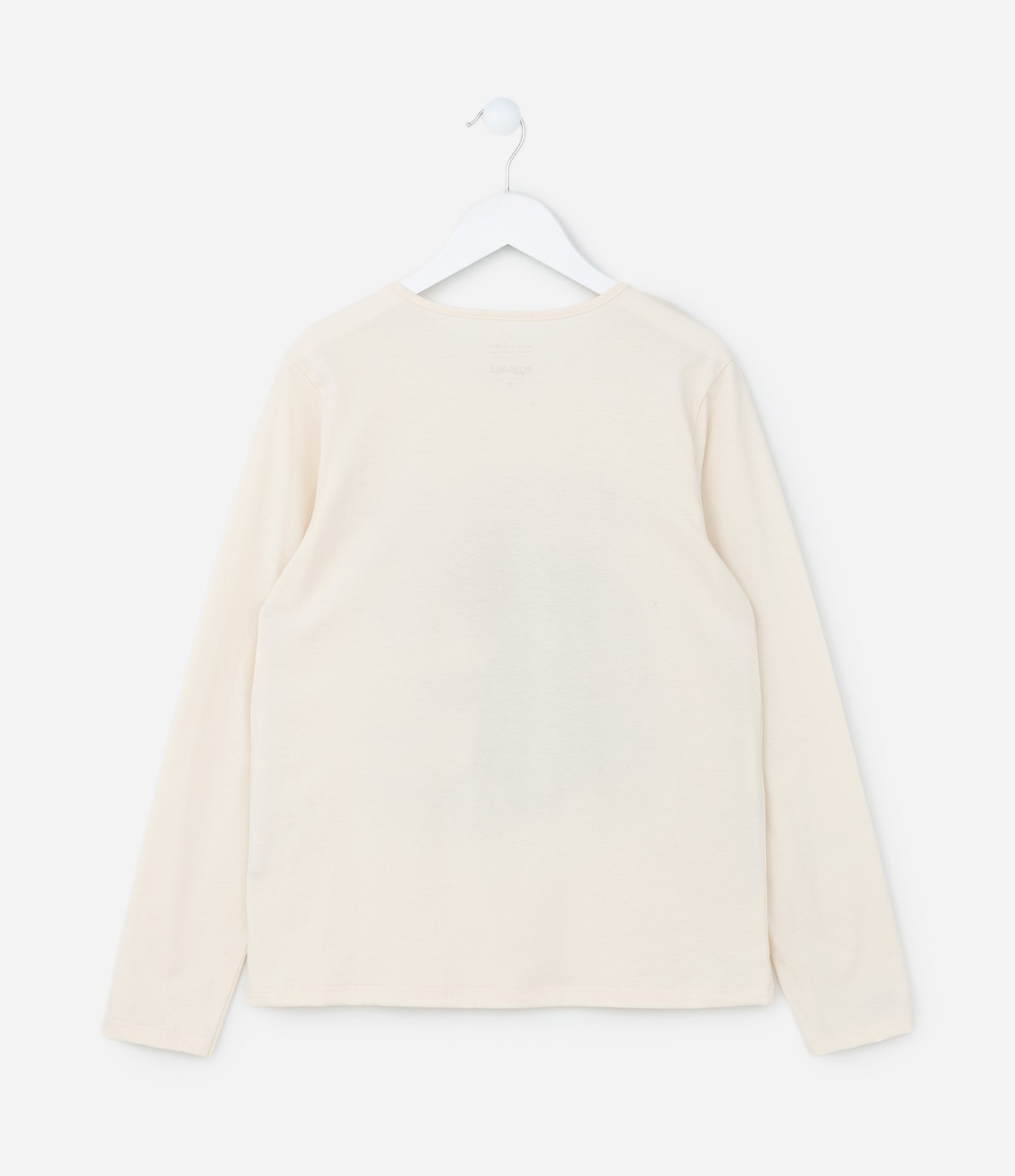 Camiseta Infantil com Estampa de Capivara - Tam 5 a 14 anos Bege 2