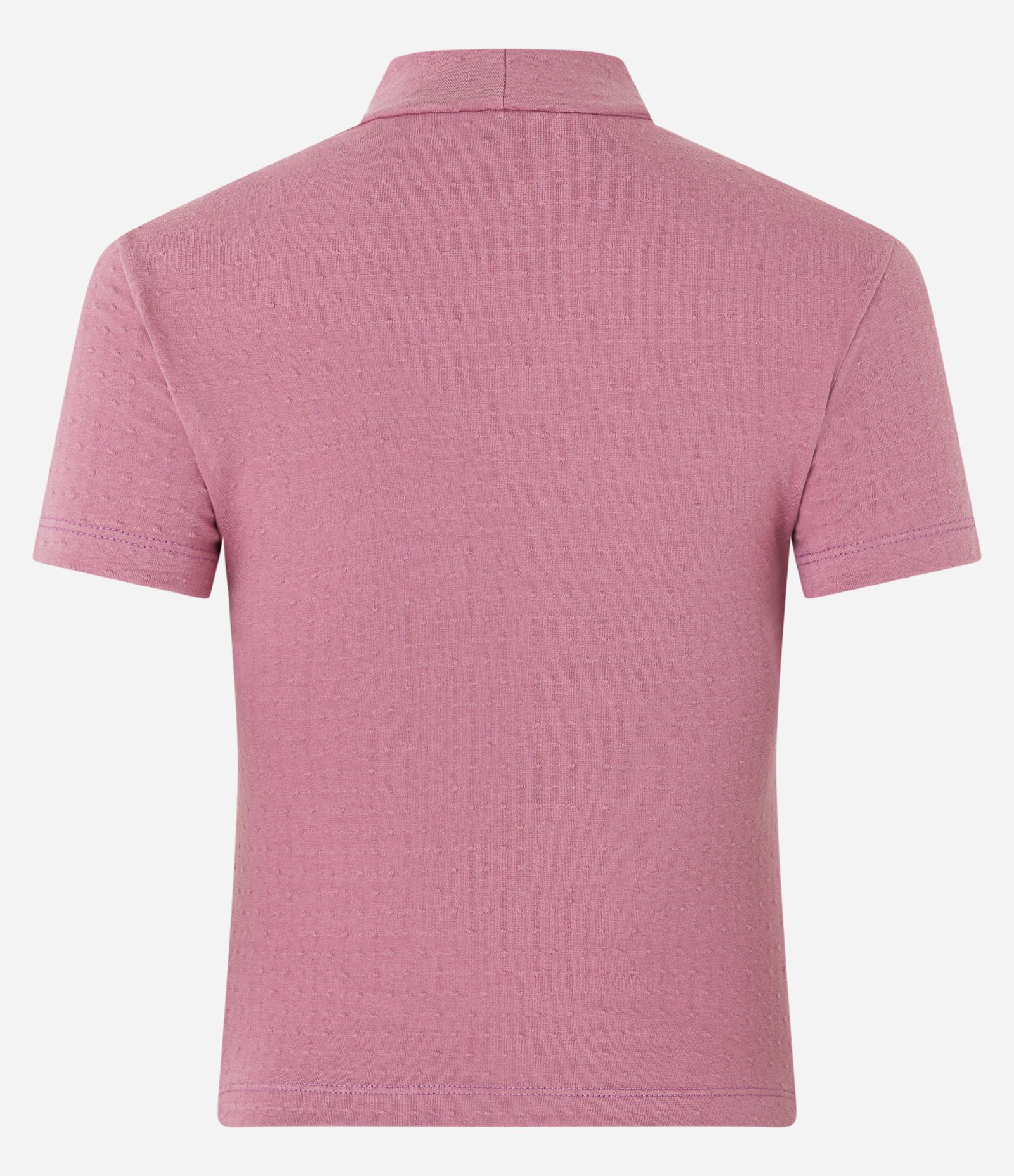 Blusa em Algodão Texturizada com Gola Alta Rosa 7
