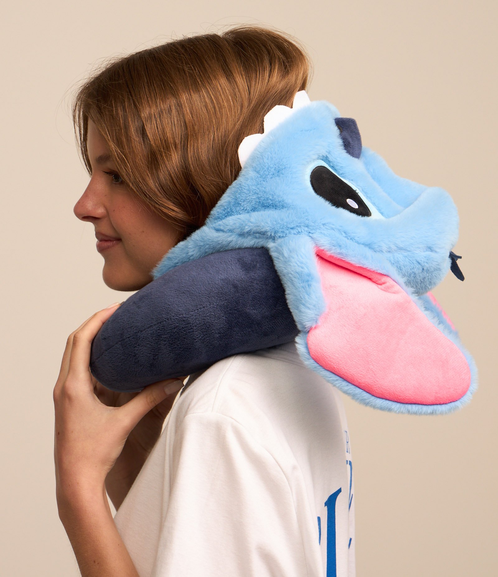 Travesseiro Infantil de Viagem com Carinha do Stitch Azul 6