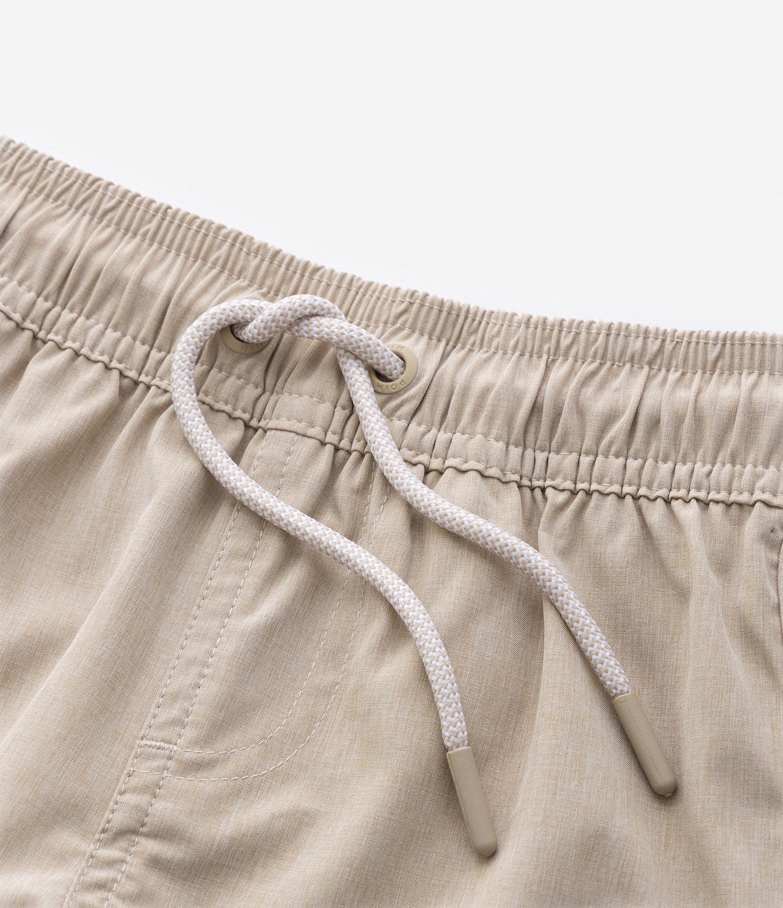 Bermuda Infantil com Cós Elástico e Etiqueta na Barra - Tam 1 a 5 Anos Bege 4