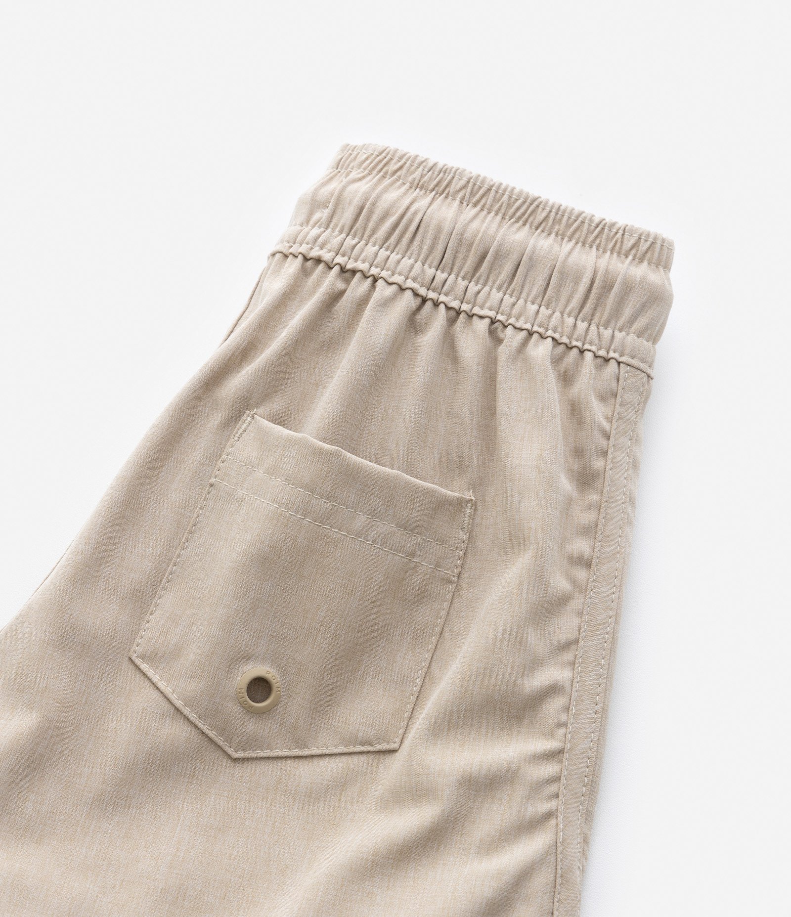 Bermuda Infantil com Cós Elástico e Etiqueta na Barra - Tam 1 a 5 Anos Bege 6